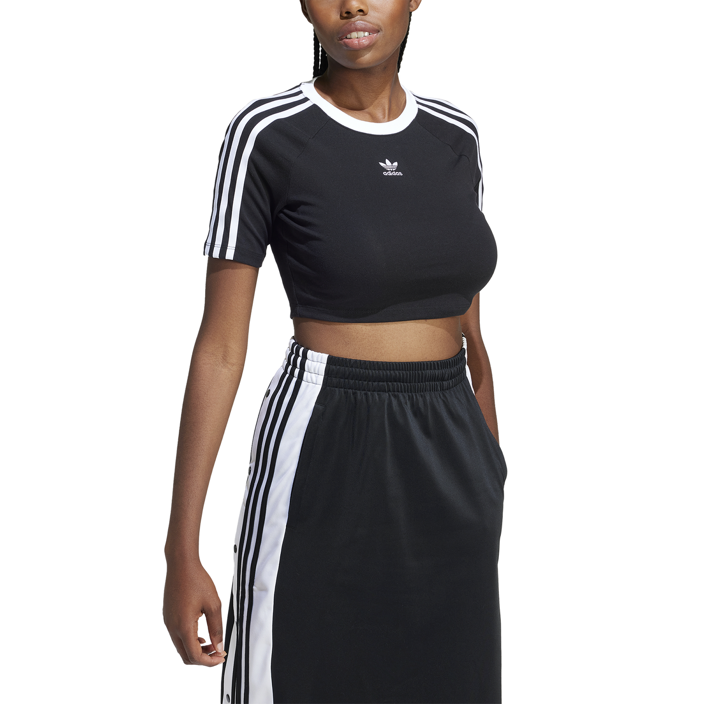 adidas Originals 3 Stripe Baby T-Shirt - Women's - Black/White (IU2532)