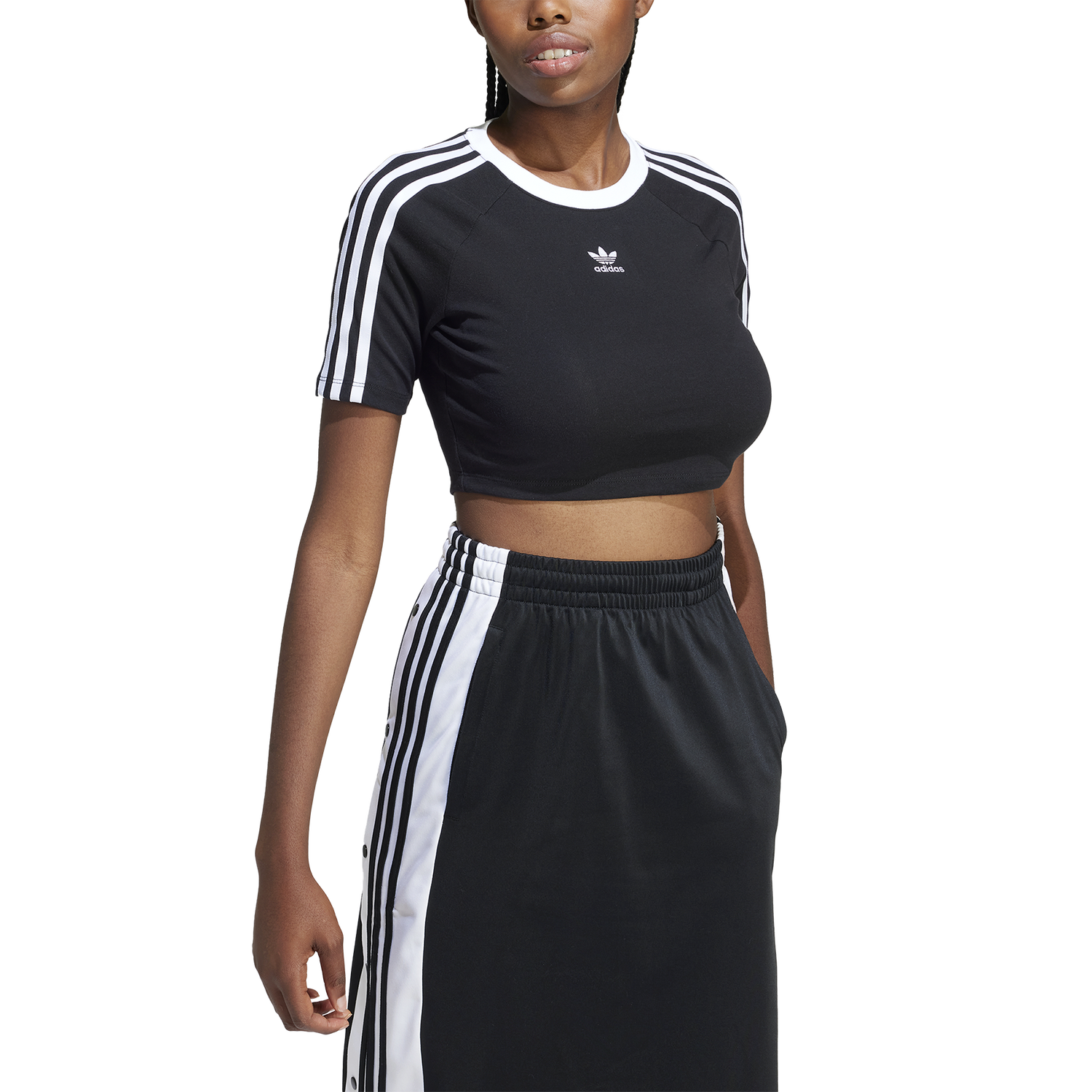 adidas Originals 3 Stripe Baby T-Shirt - Women's - Black/White (IU2532)