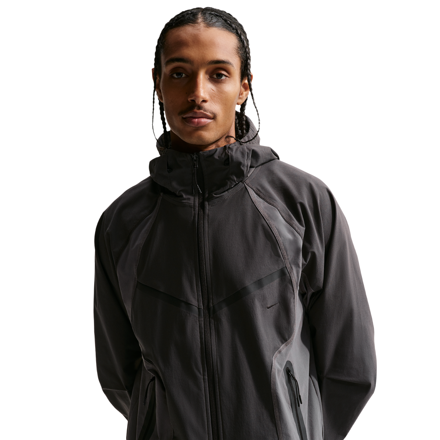 Nike Tech Drifit Woven CB FZ Windrunner Jacket - Men's - Iron Grey/Anthracite/Black