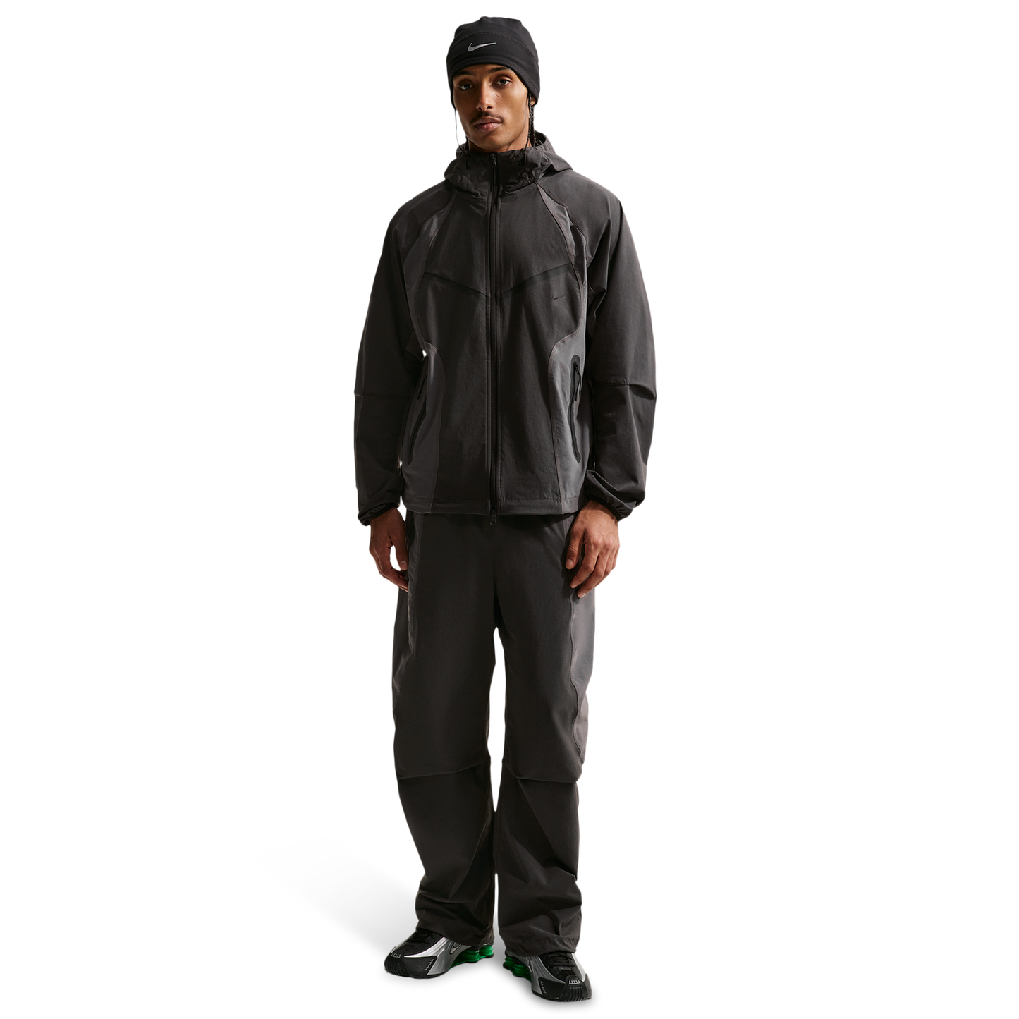 Nike Tech Drifit Woven CB FZ Windrunner Jacket - Men's - Iron Grey/Anthracite/Black