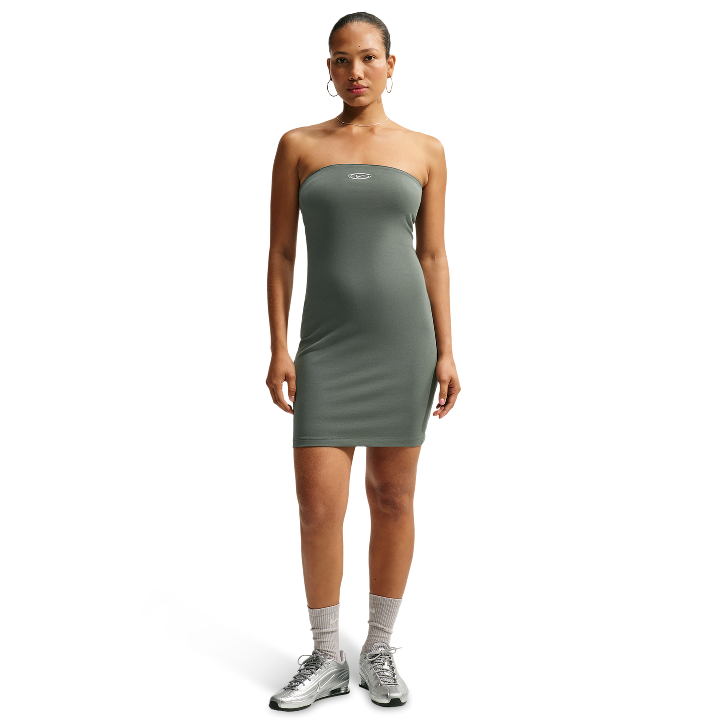 Nike Street Tube Dress - Women's - Camo Green/Metallic Silver