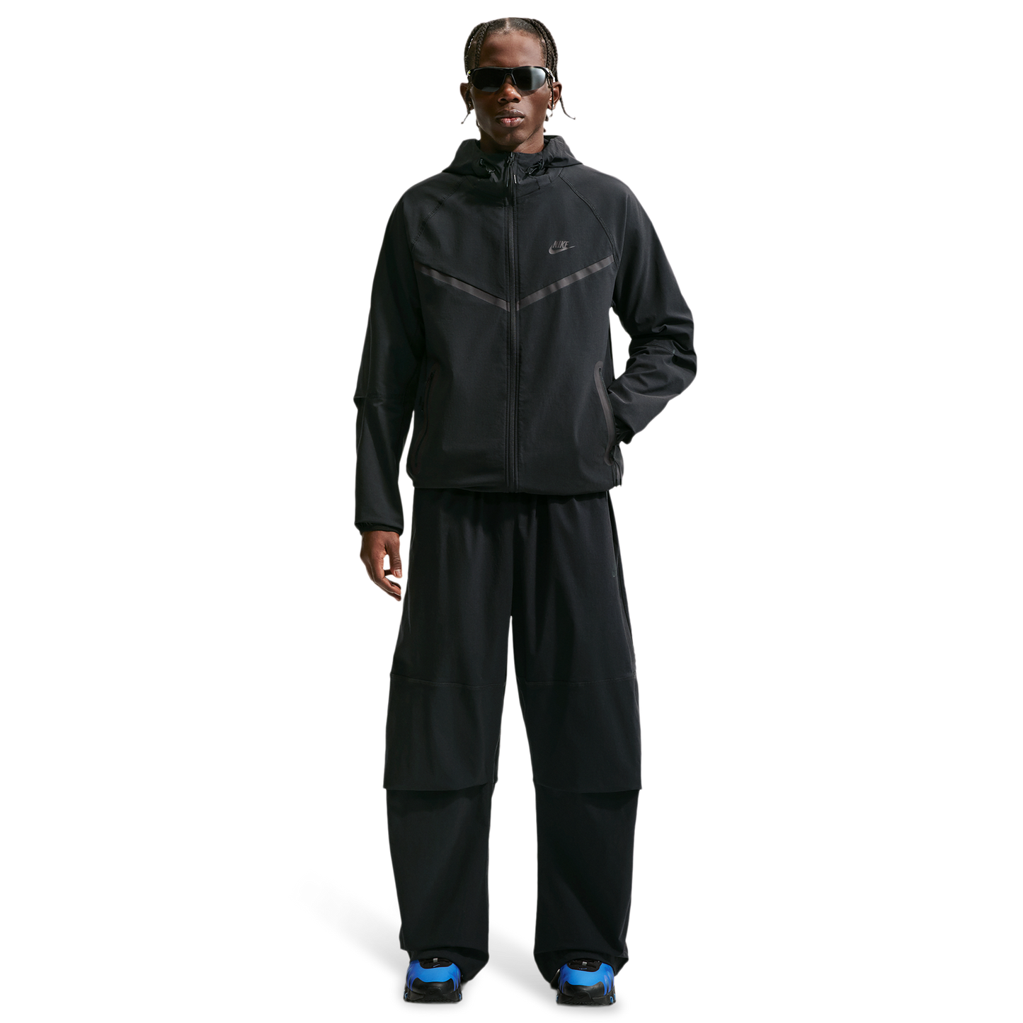 Nike Drifit Tech Woven Windrunner FZ Jacket - Men's - Black/Black/Black