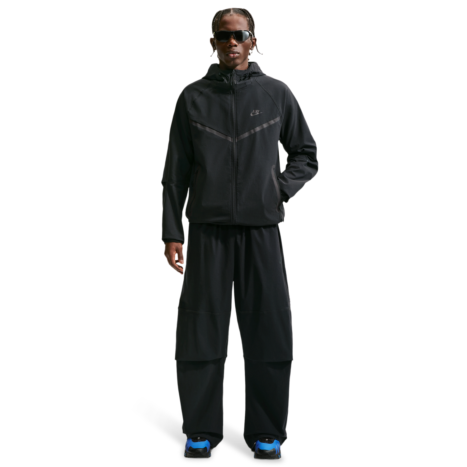 Nike Drifit Tech Woven Windrunner FZ Jacket - Men's - Black/Black/Black