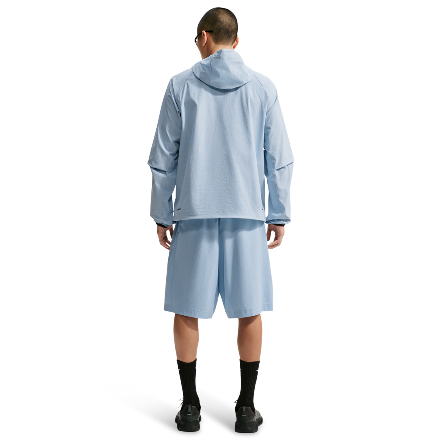 Nike Drifit Tech Woven Windrunner FZ Jacket - Men's - Light Armory Blue/Light Armory Blue/Black