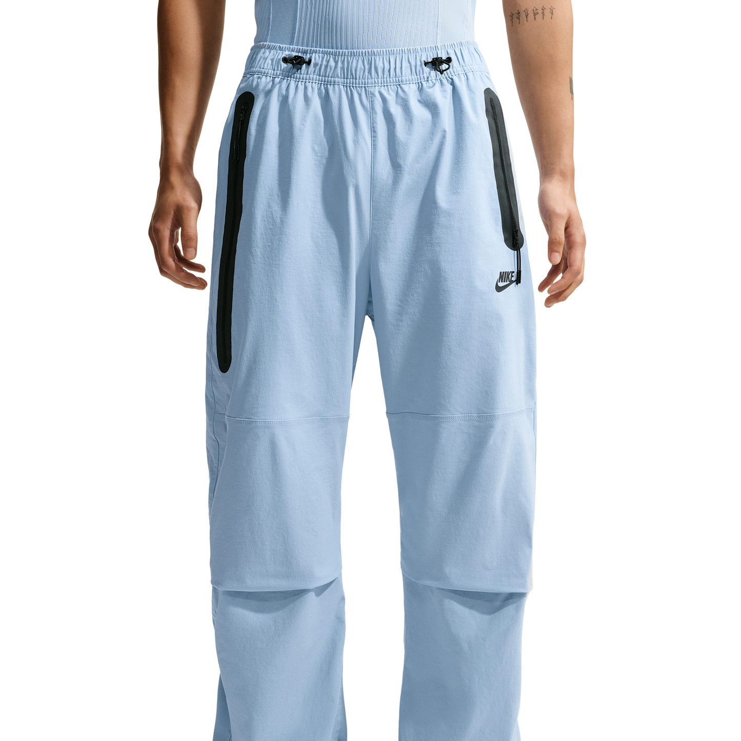 Nike Drifit Tech Woven Pant - Men's - Black/Light Armory Blue/Light Armory Blue