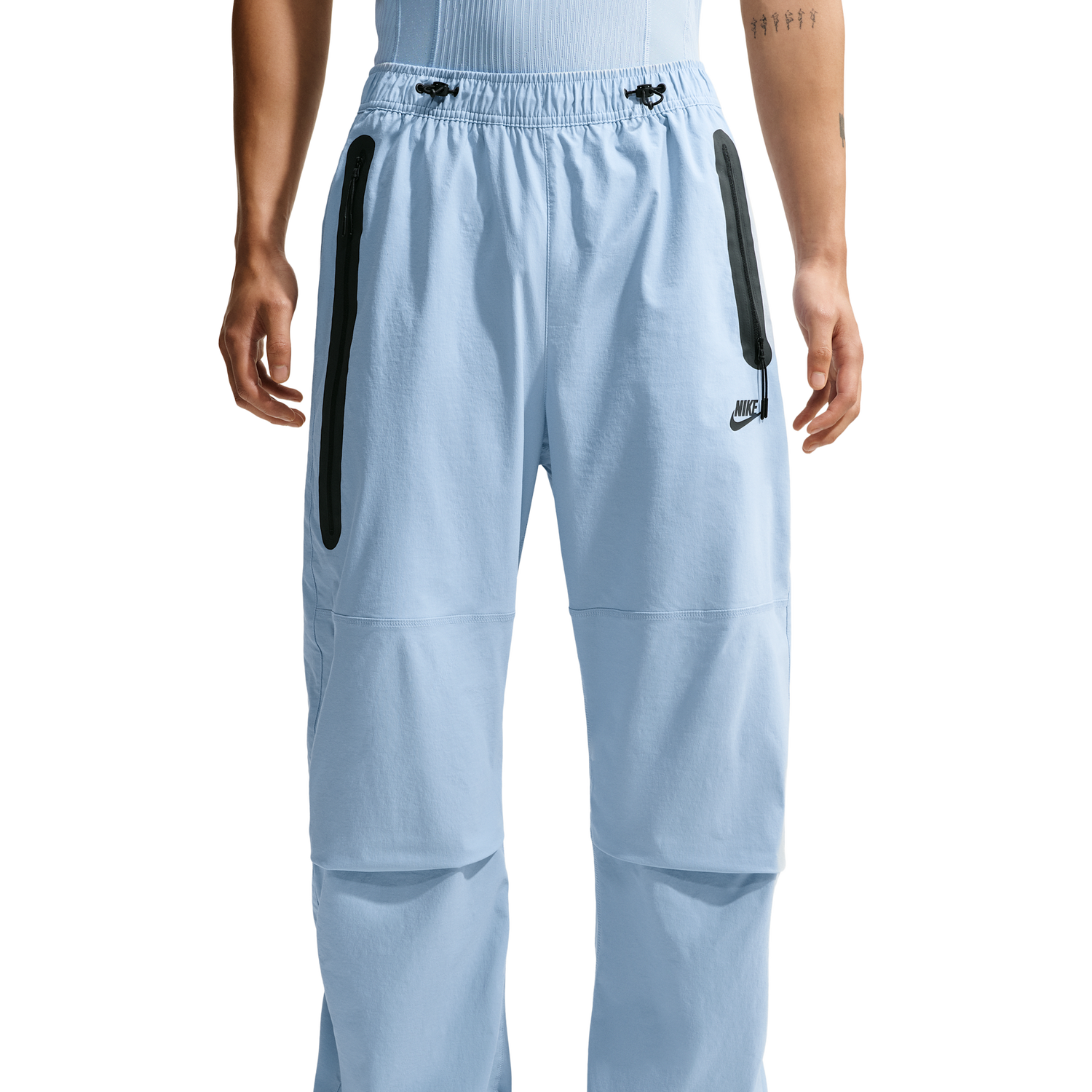 Nike Drifit Tech Woven Pant - Men's - Black/Light Armory Blue/Light Armory Blue