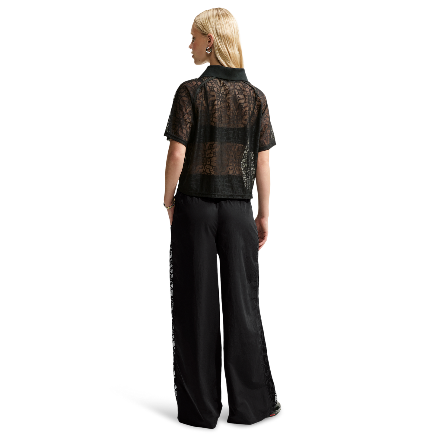 Nike Lace Inset Track Pant - Women's - White/Black/Black