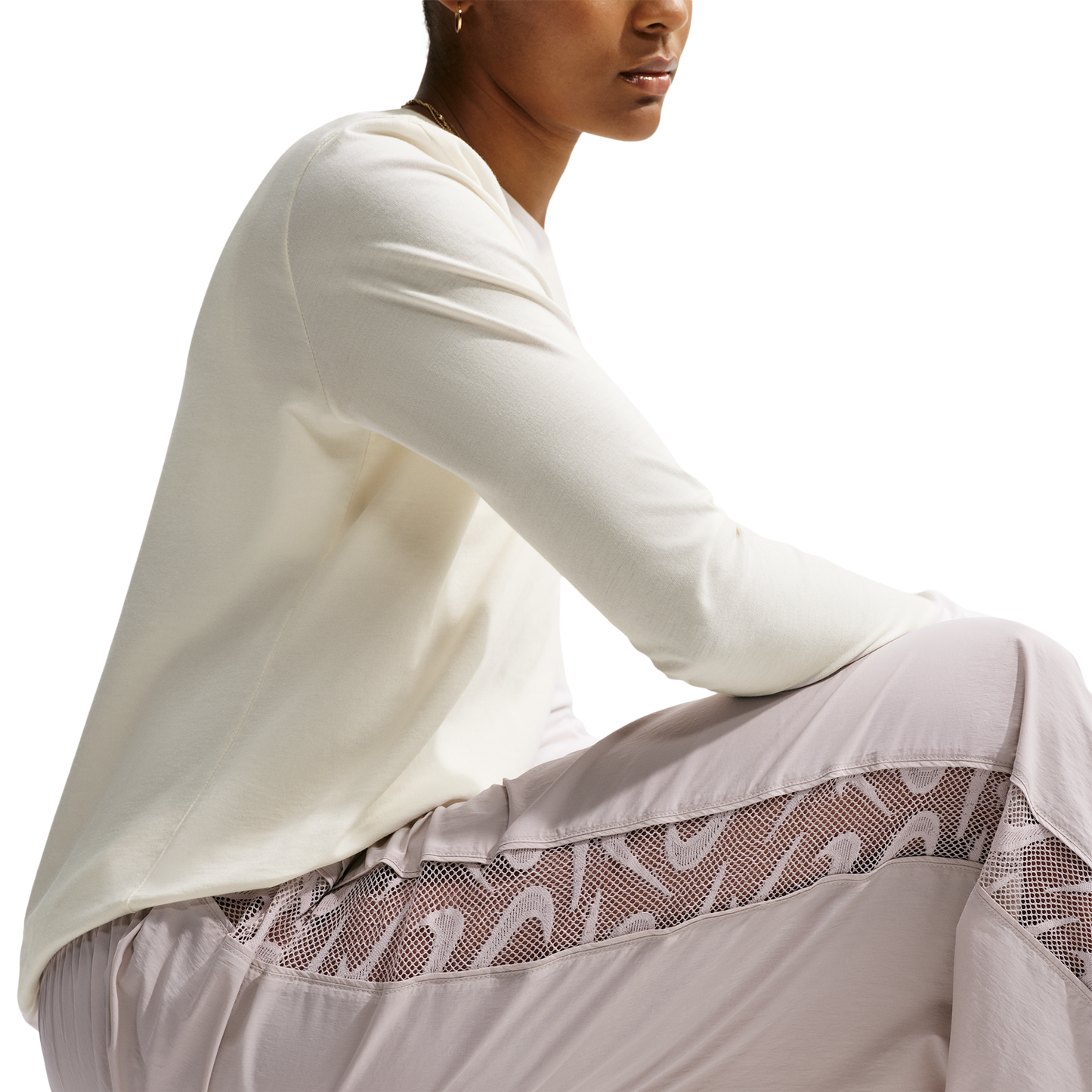 Nike Lace Inset Track Pant - Women's - Cream Ii/Cream Ii/White