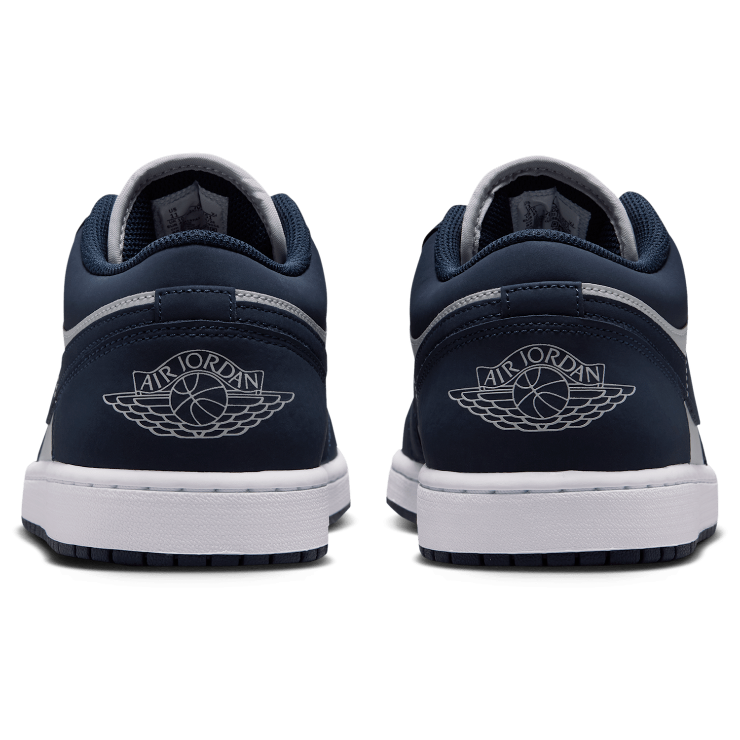 Jordan AJ 1 Low - Men's - Obsidian/Obsidian/Grey Fog