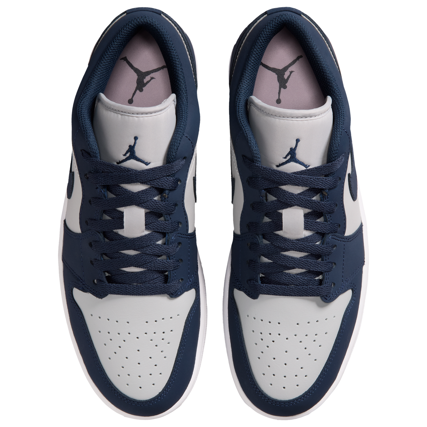 Jordan AJ 1 Low - Men's - Obsidian/Obsidian/Grey Fog