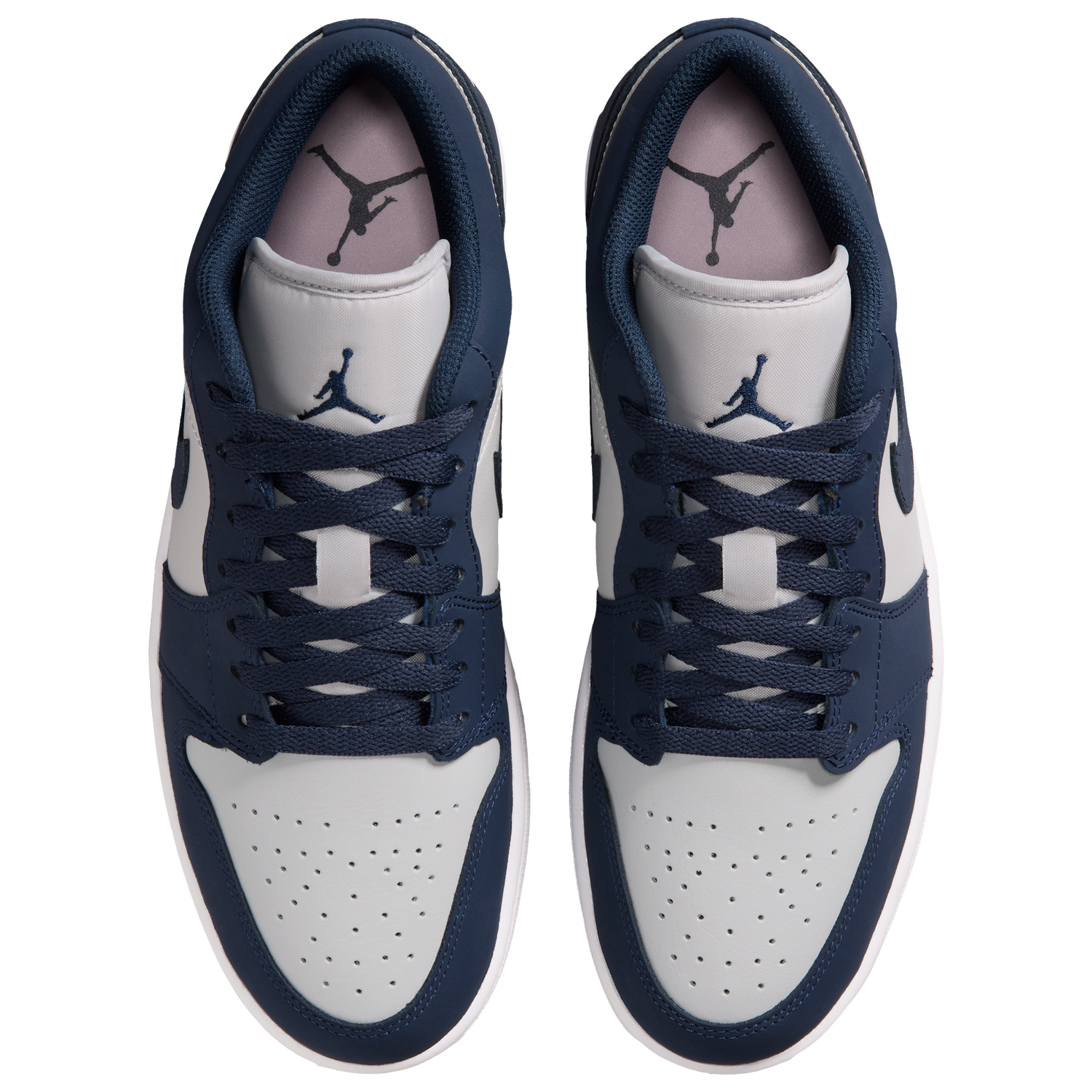 Jordan AJ 1 Low - Men's - Obsidian/Obsidian/Grey Fog