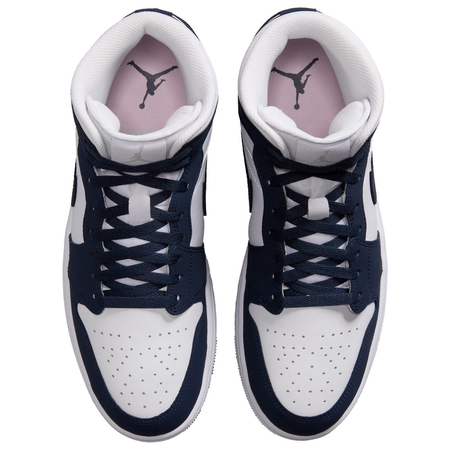 Jordan AJ 1 Mid - Men's - Obsidian/Obsidian/White