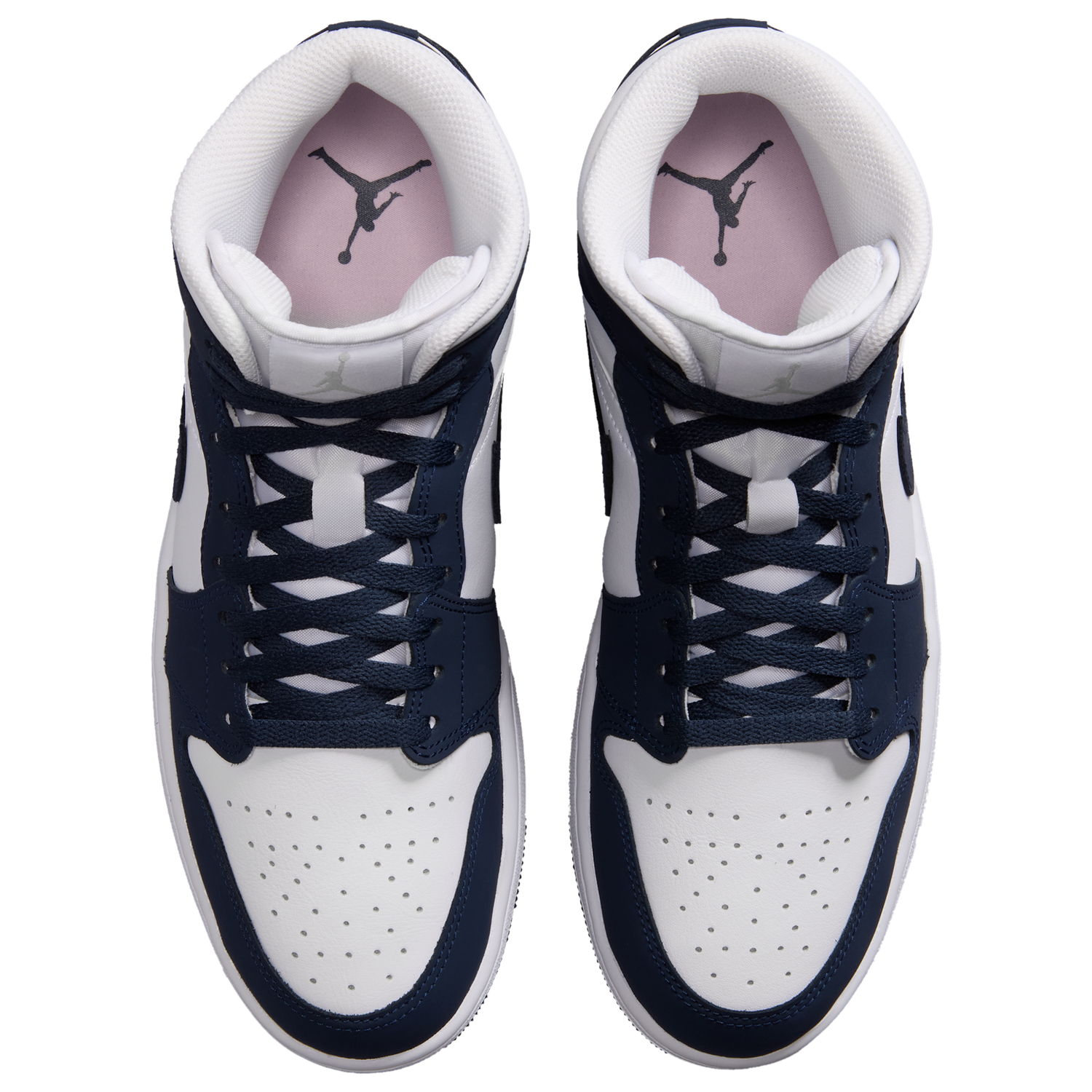 Jordan AJ 1 Mid - Men's - Obsidian/Obsidian/White