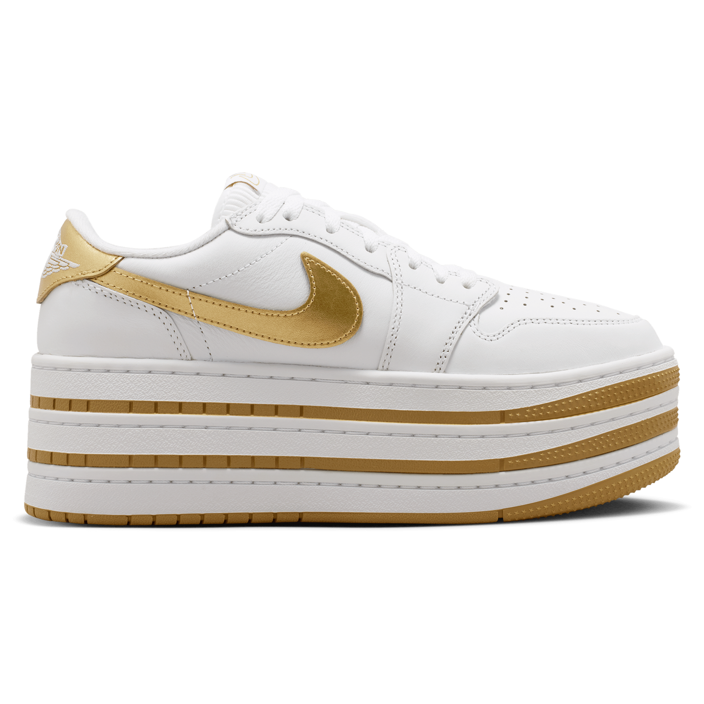 Jordan Aj1 Triple Stack SE - Women's - White/Metallic Gold/White
