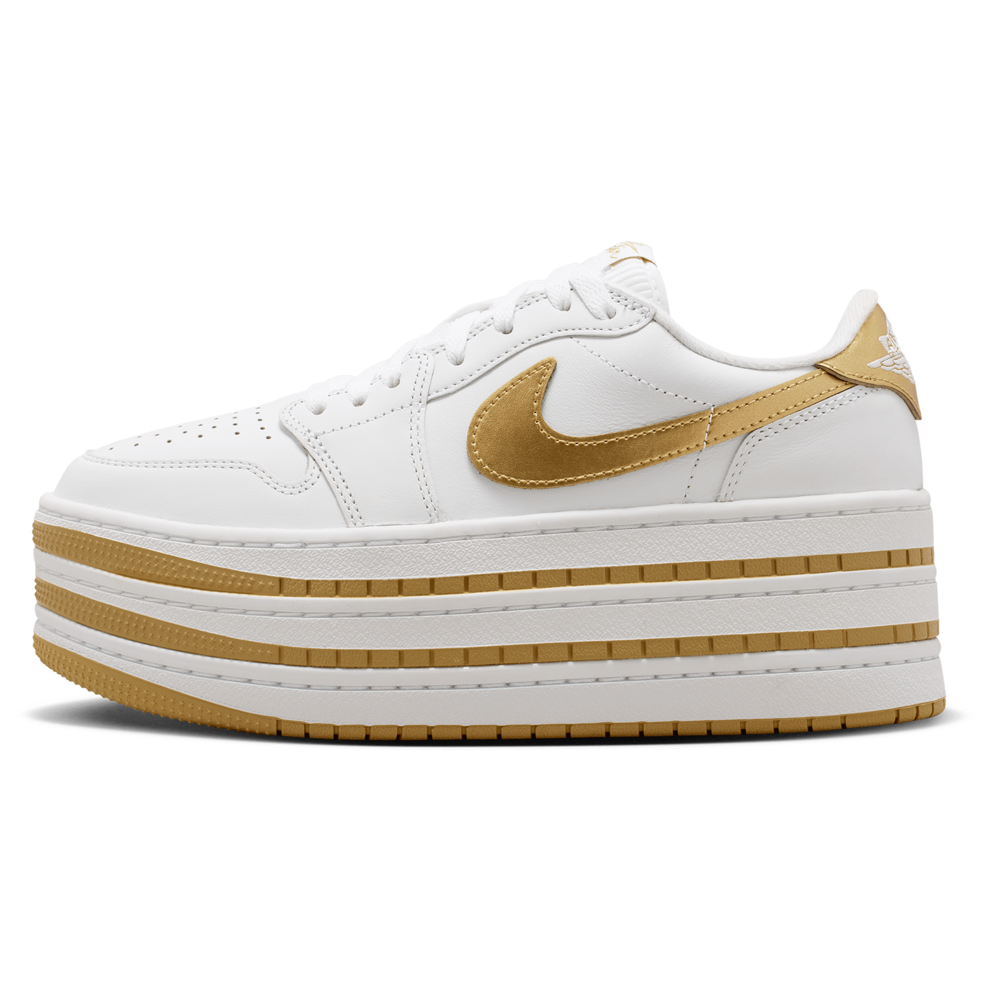 Jordan Aj1 Triple Stack SE - Women's - White/Metallic Gold/White