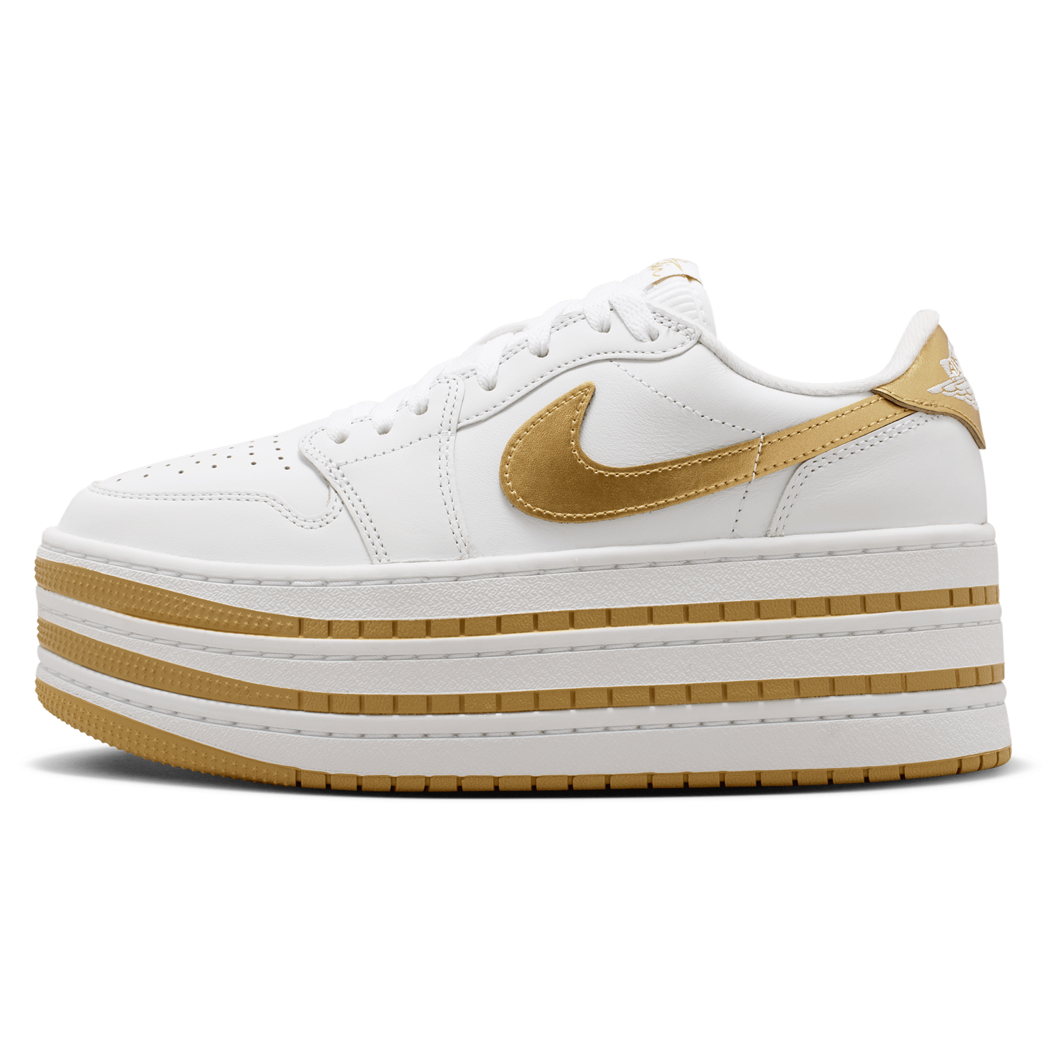 Jordan Aj1 Triple Stack SE - Women's - White/Metallic Gold/White