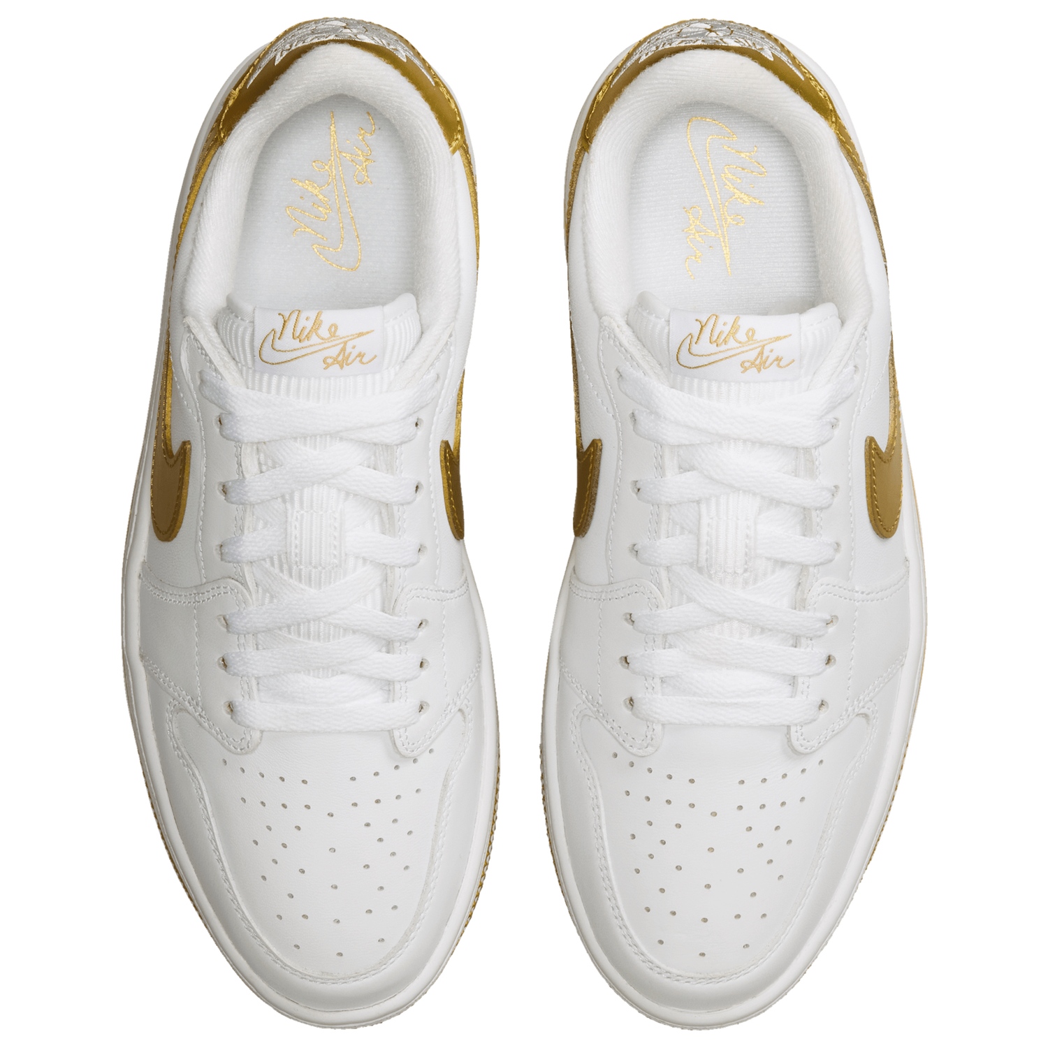 Jordan Aj1 Triple Stack SE - Women's - White/Metallic Gold/White