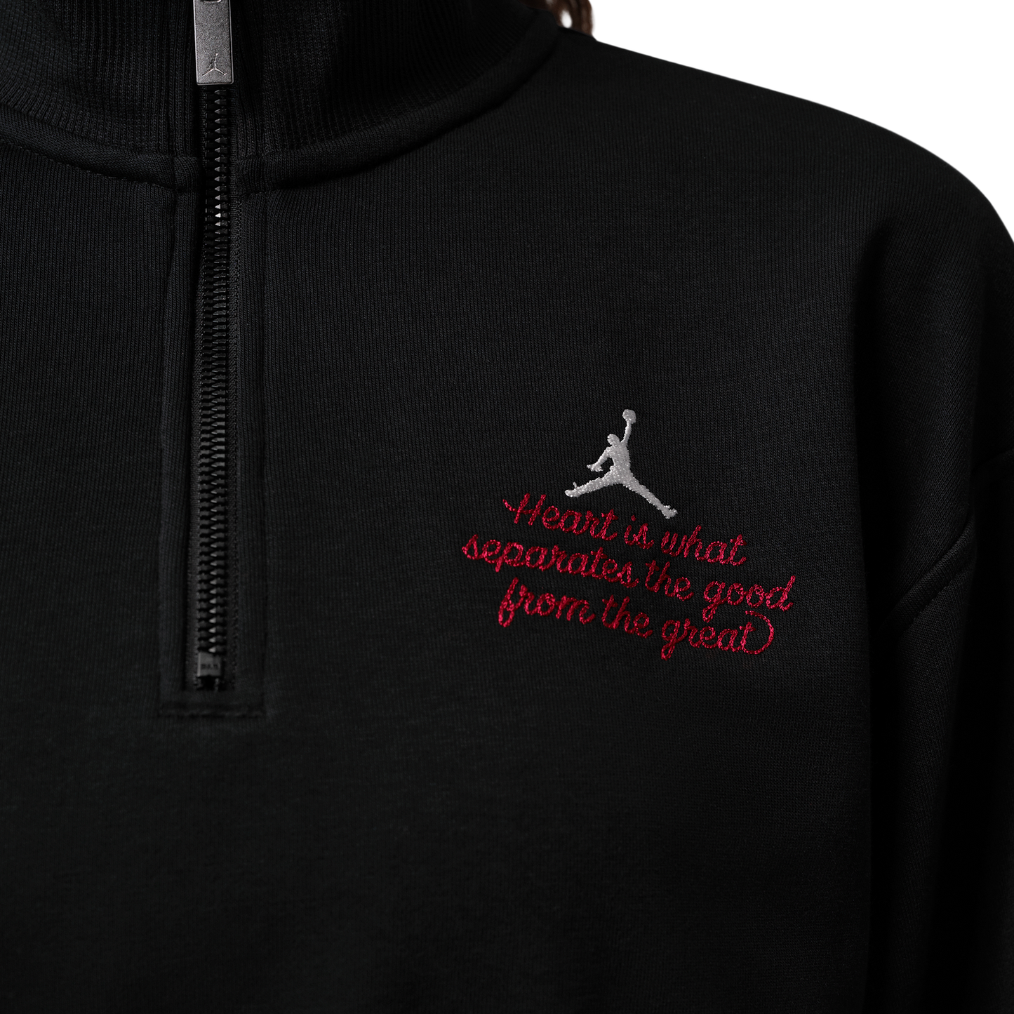 Jordan Brooklyn Fleece FT Qz GFX Crop - Women's - Sail/Black