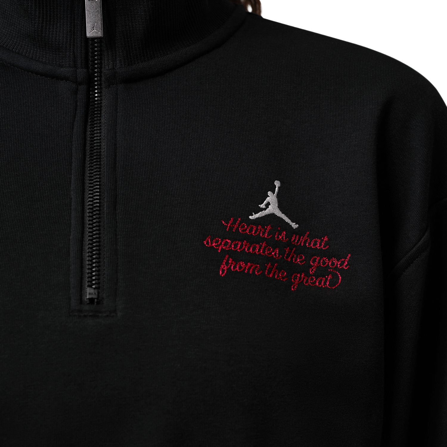 Jordan Brooklyn Fleece FT Qz GFX Crop - Women's - Sail/Black