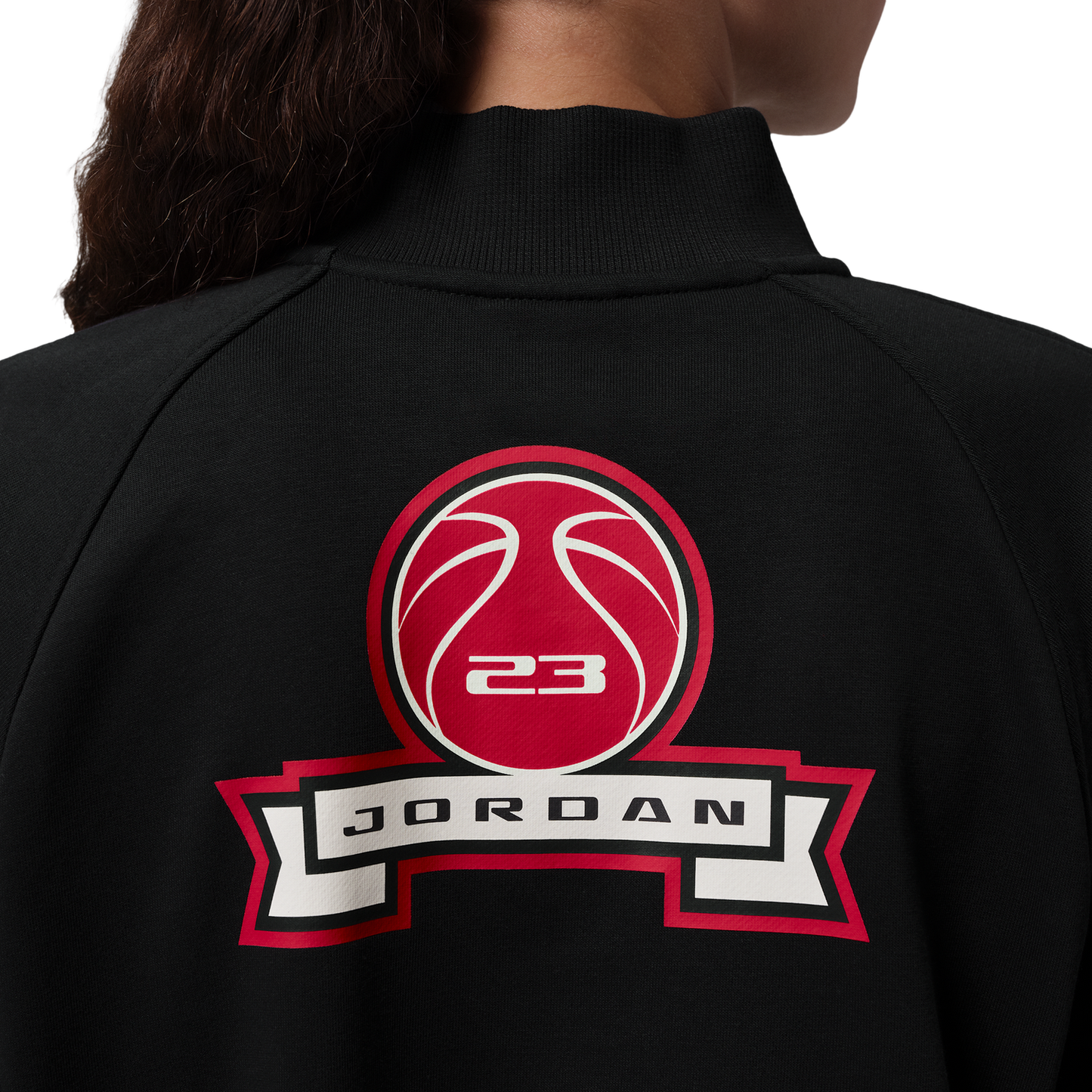 Jordan Brooklyn Fleece FT Qz GFX Crop - Women's - Sail/Black