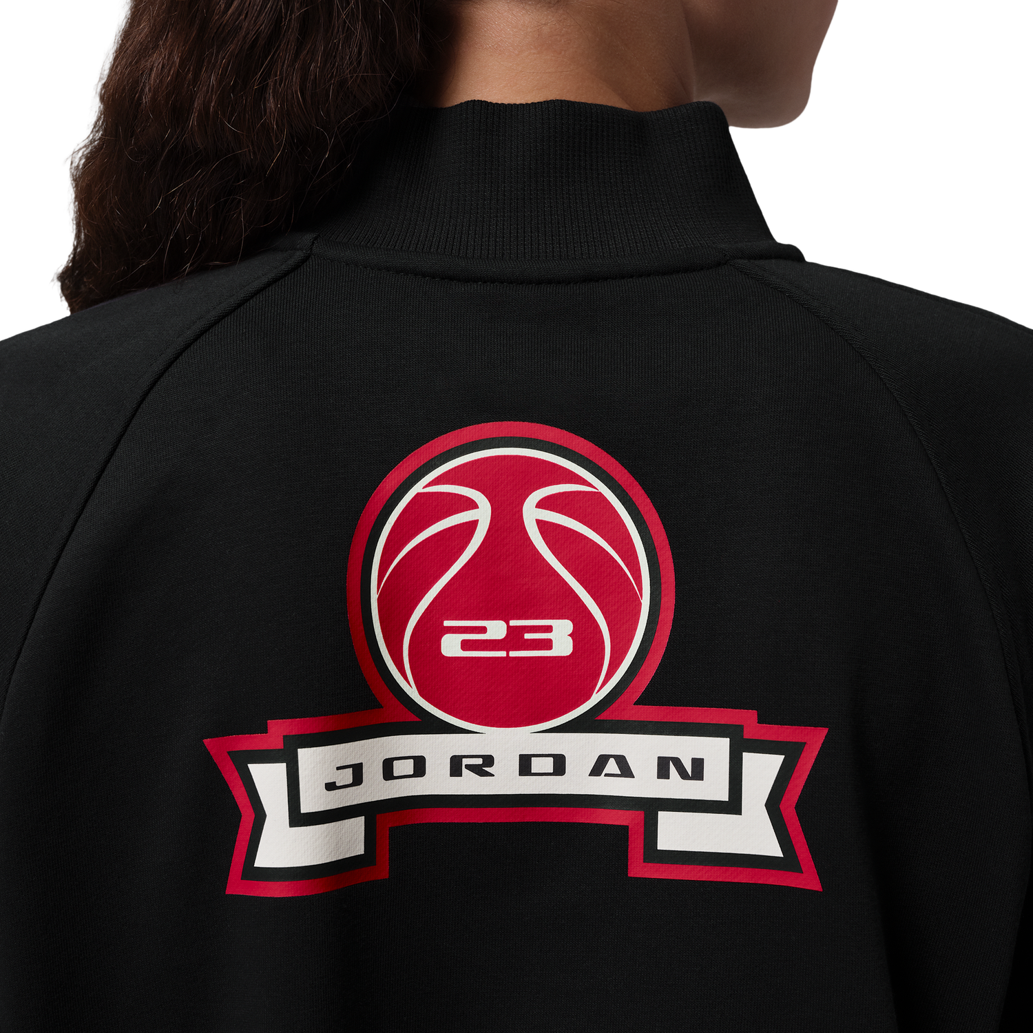 Jordan Brooklyn Fleece FT Qz GFX Crop - Women's - Sail/Black