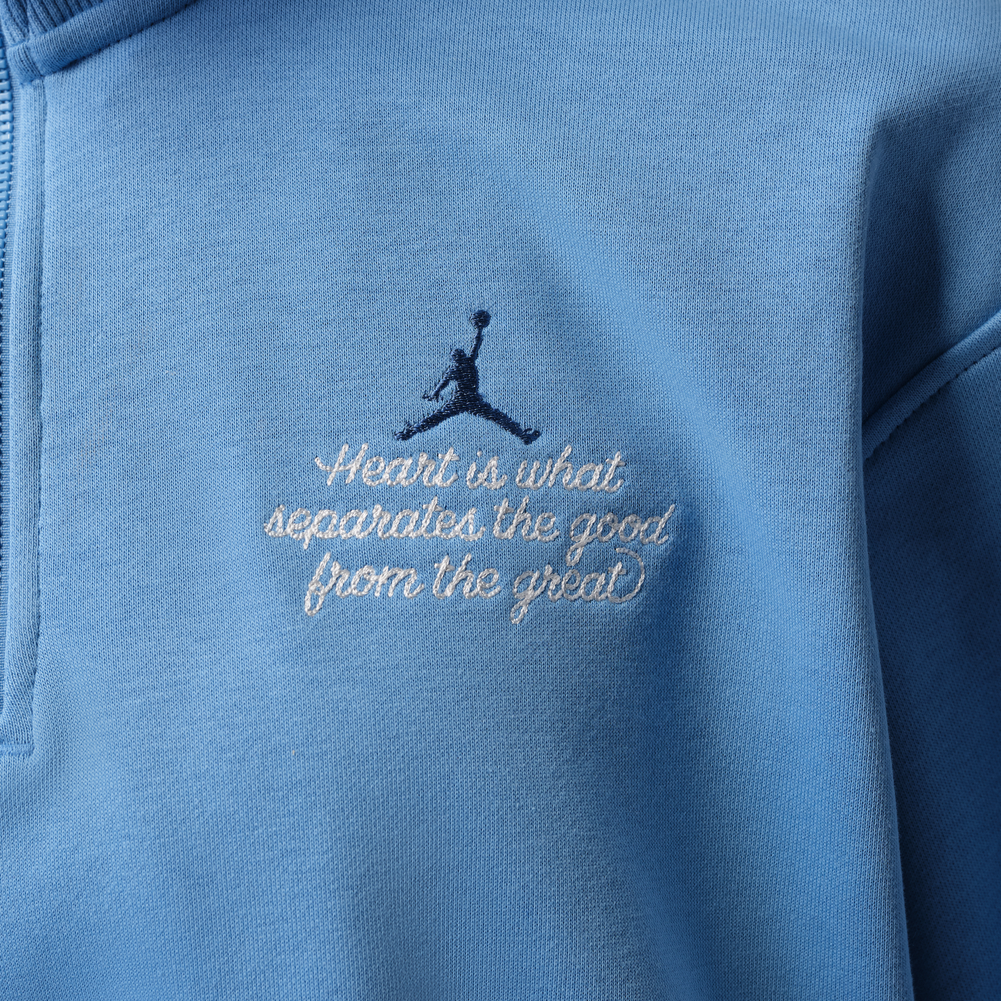 Jordan Brooklyn Fleece FT Qz GFX Crop - Women's - Blue Beyond/True Blue