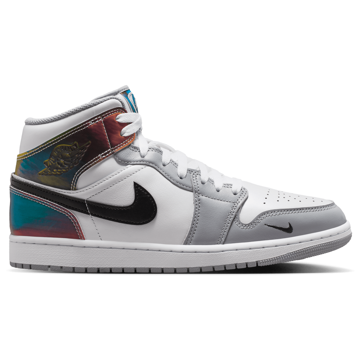 Jordan AJ 1 Mid SE FC - Men's - White/Wolf Grey/Multi