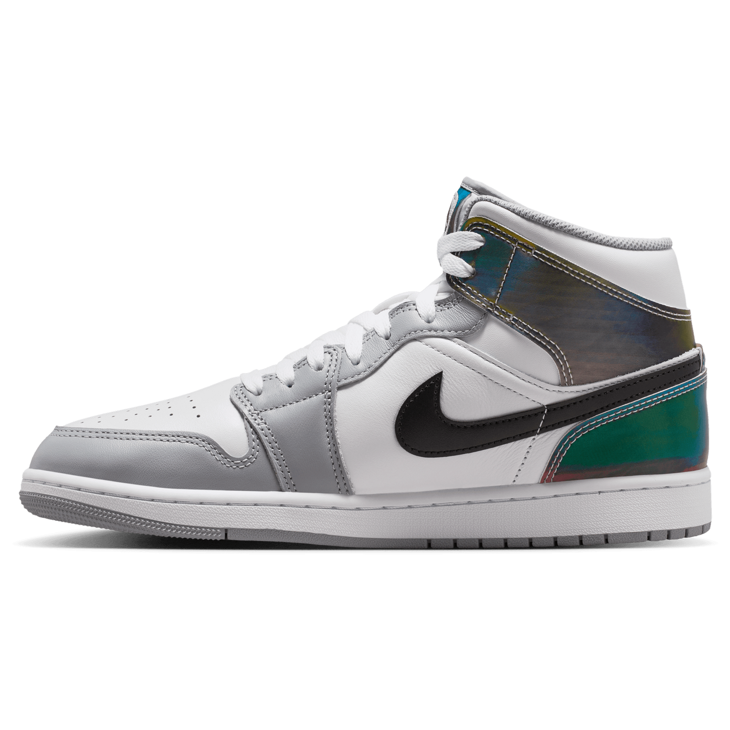 Jordan AJ 1 Mid SE FC - Men's - White/Wolf Grey/Multi