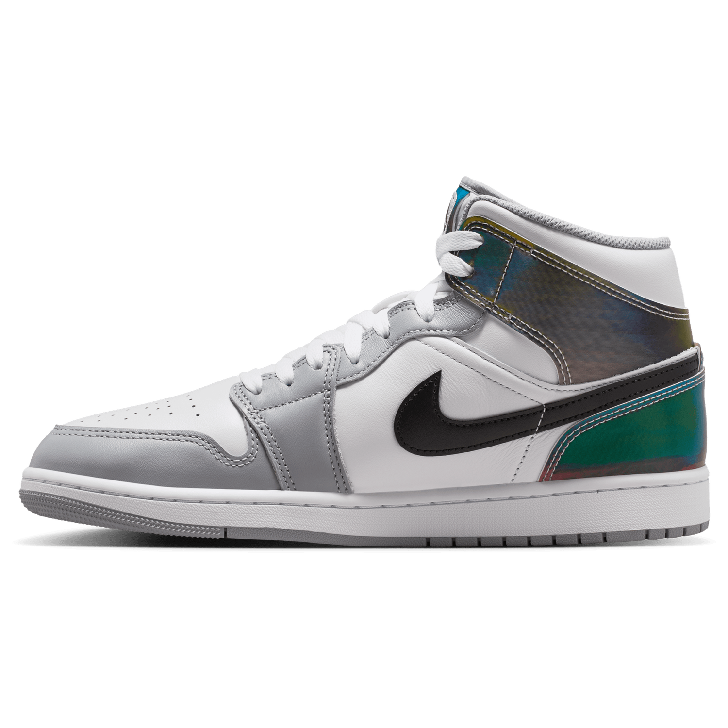 Jordan AJ 1 Mid SE FC - Men's - White/Wolf Grey/Multi