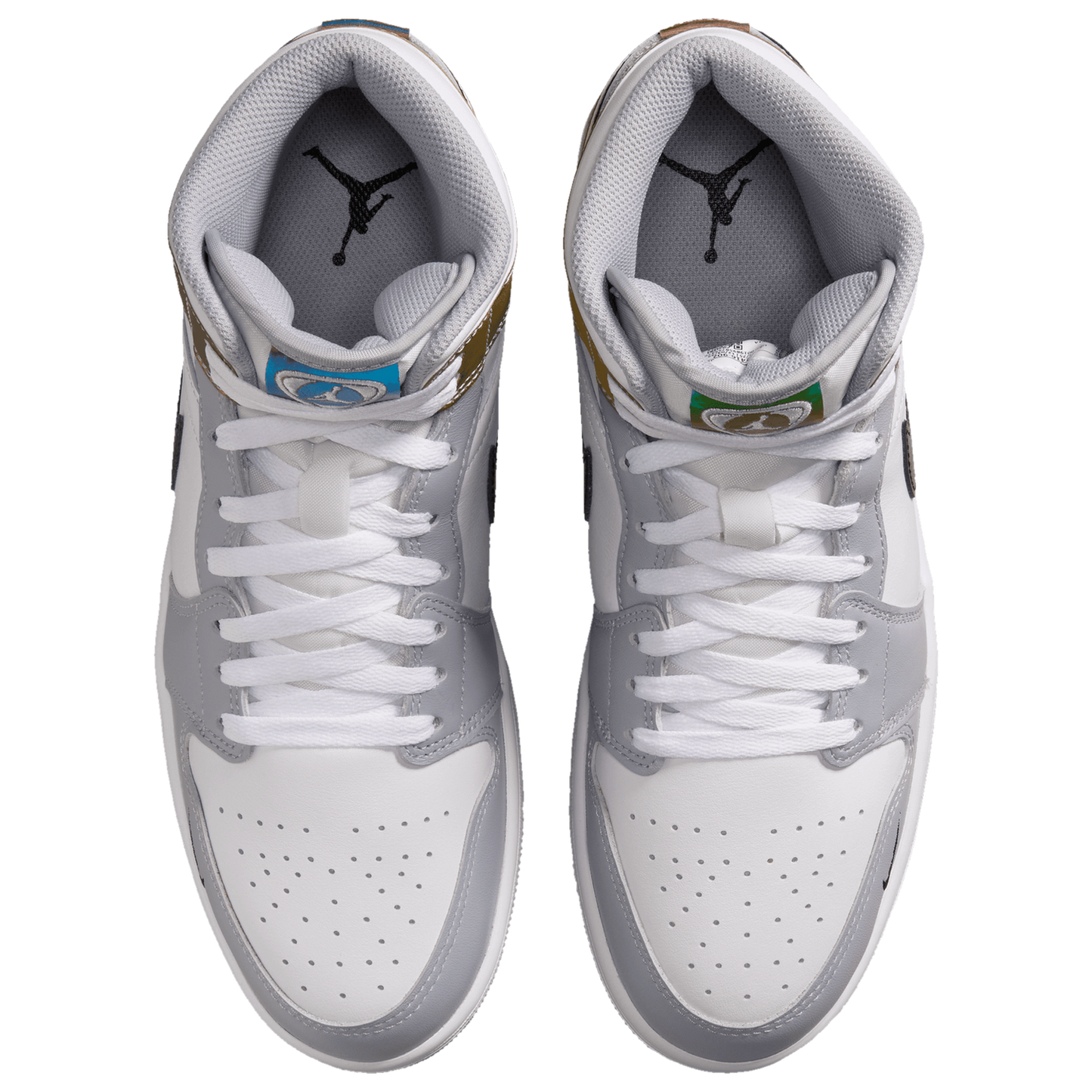 Jordan AJ 1 Mid SE FC - Men's - White/Wolf Grey/Multi