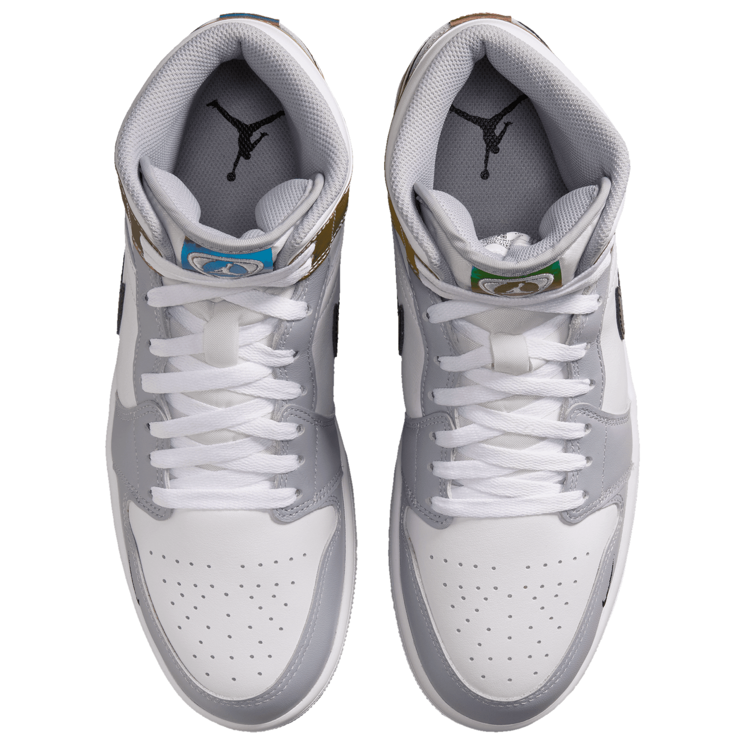 Jordan AJ 1 Mid SE FC - Men's - White/Wolf Grey/Multi