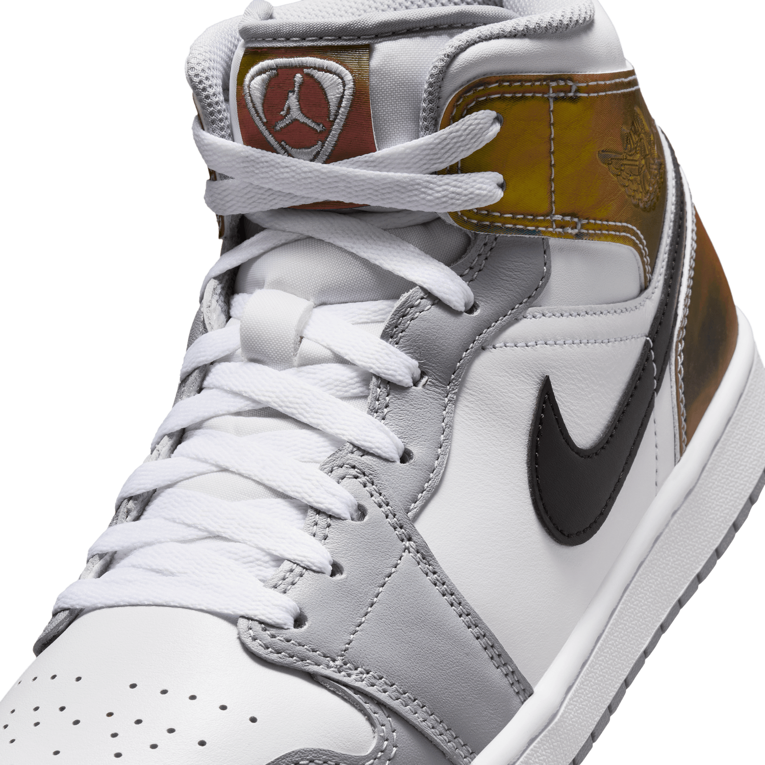 Jordan AJ 1 Mid SE FC - Men's - White/Wolf Grey/Multi