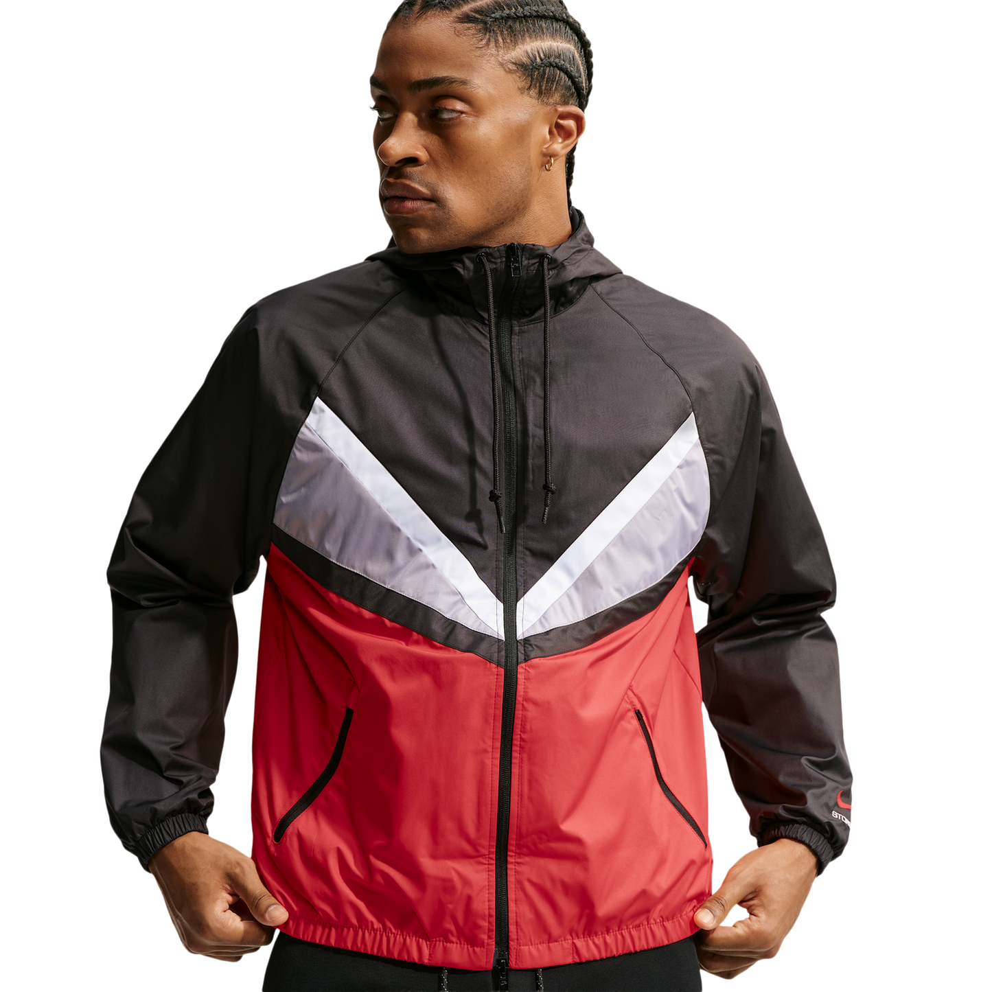 Nike Windrunner Land 26 RMX Jacket - Men's - University Red/Black/Cement Grey