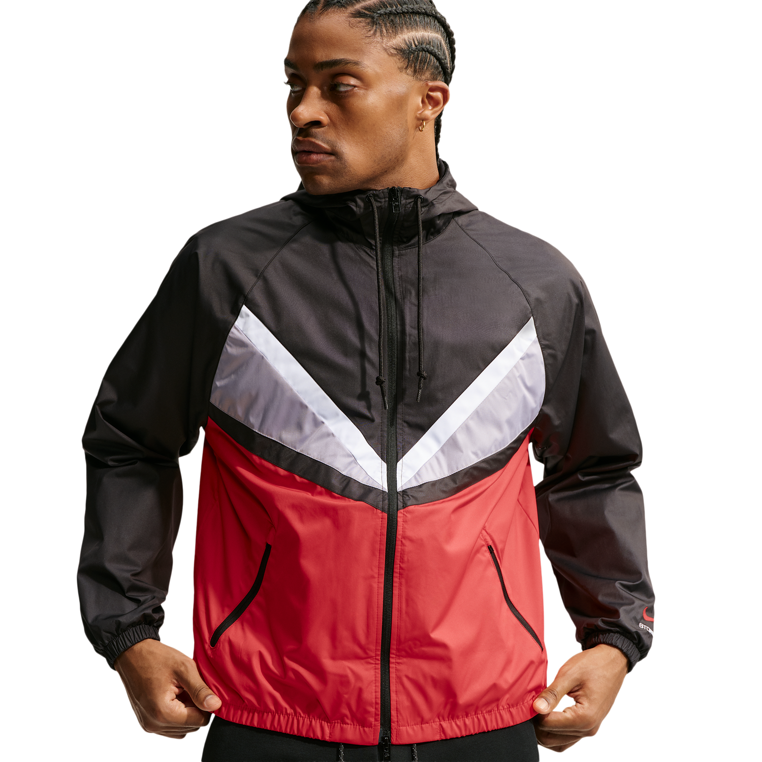 Nike Windrunner Land 26 RMX Jacket - Men's - University Red/Black/Cement Grey