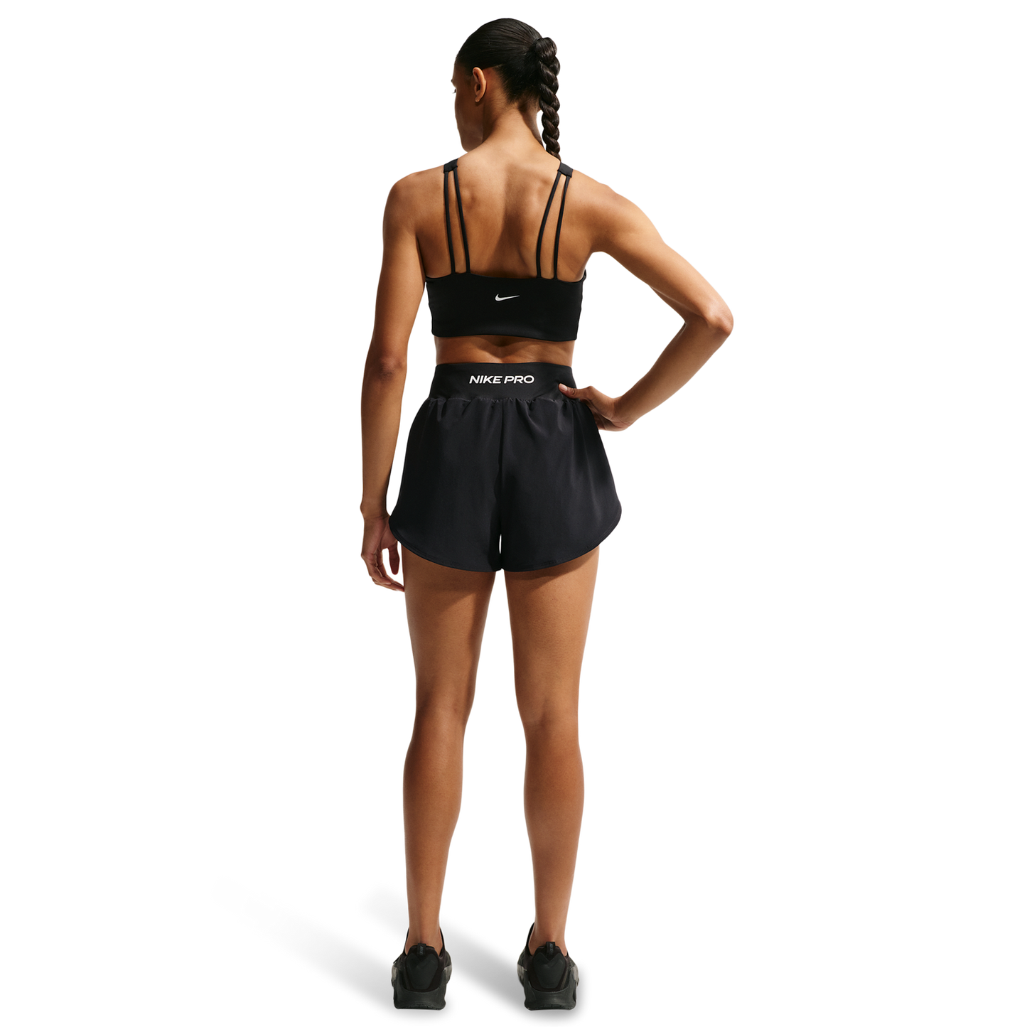 Nike Pro Dri-FIT Sculpt 2N1 3In High-Rise Short - Women's - White/Black