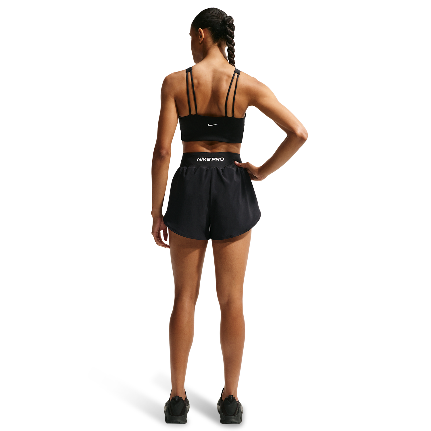 Nike Pro Dri-FIT Sculpt 2N1 3In High-Rise Short - Women's - White/Black
