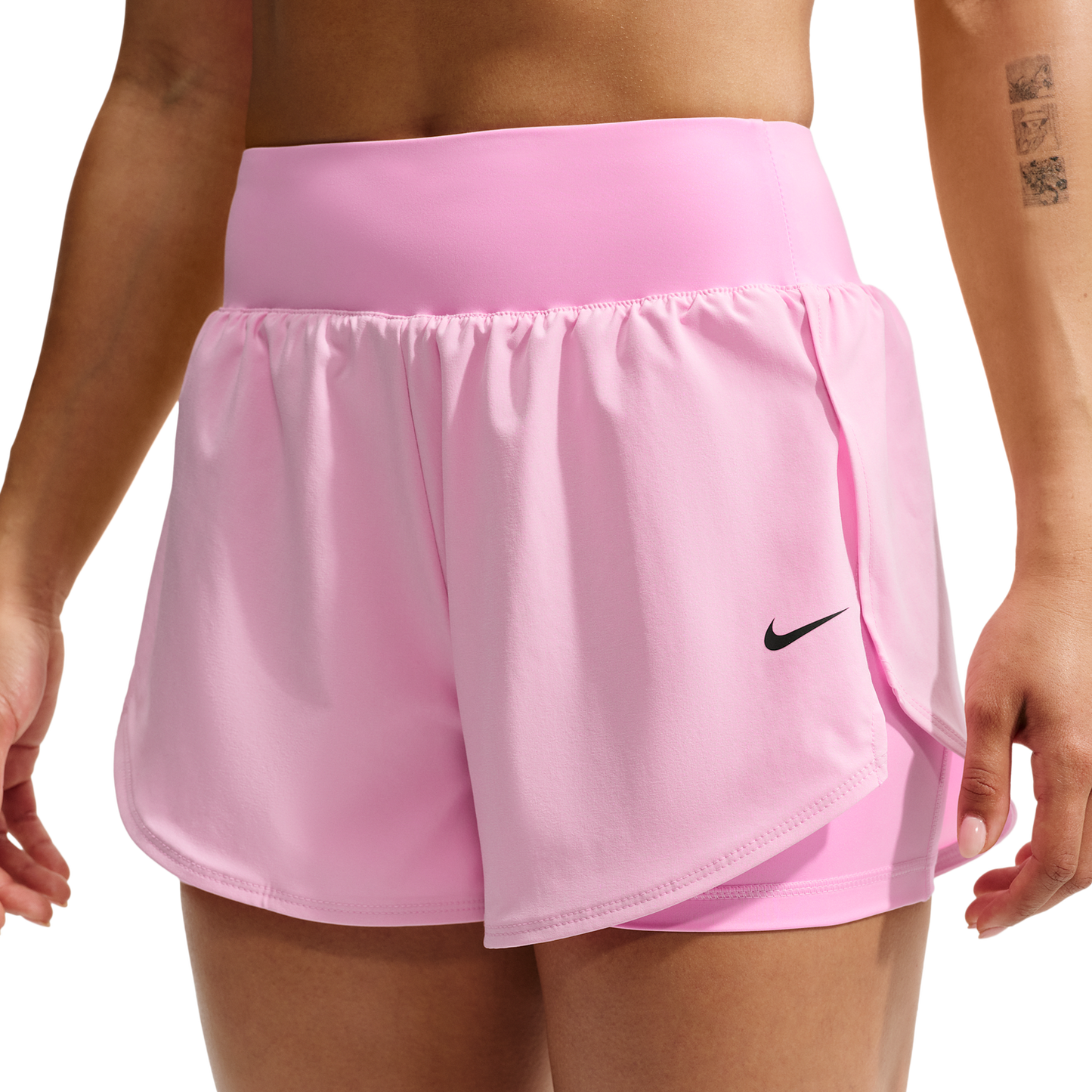Nike Pro Dri-FIT Sculpt 2N1 3In High-Rise Short - Women's - Black/Pink Rise