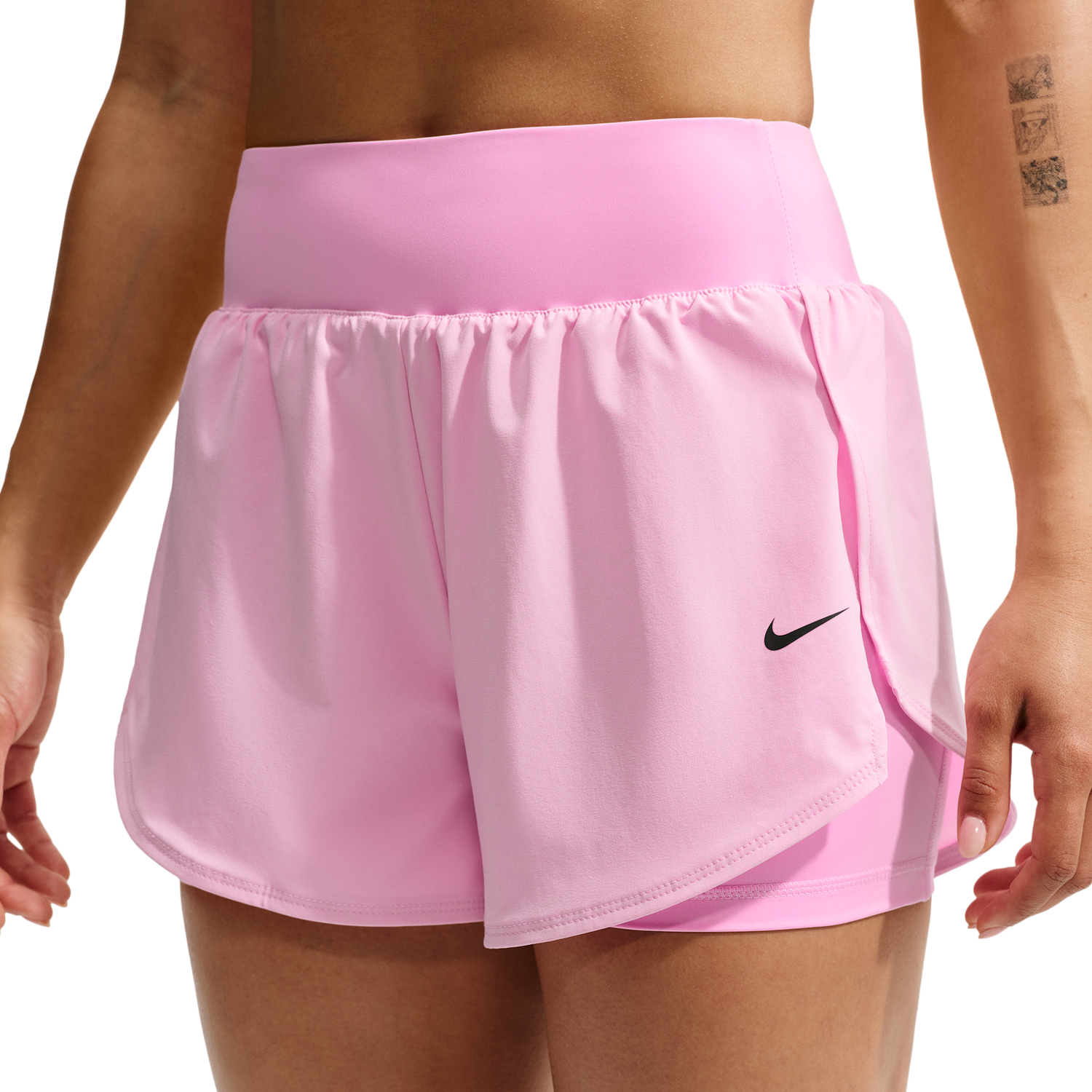 Nike Pro Dri-FIT Sculpt 2N1 3In High-Rise Short - Women's - Black/Pink Rise