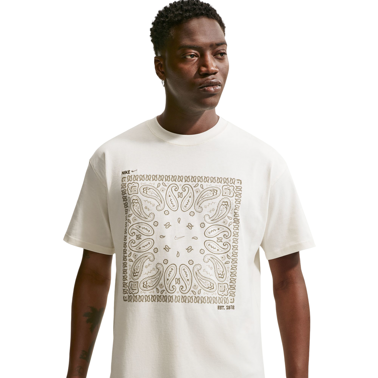 Nike NSW Max90 Short Sleeve Bandana T-Shirt - Men's - White/Black