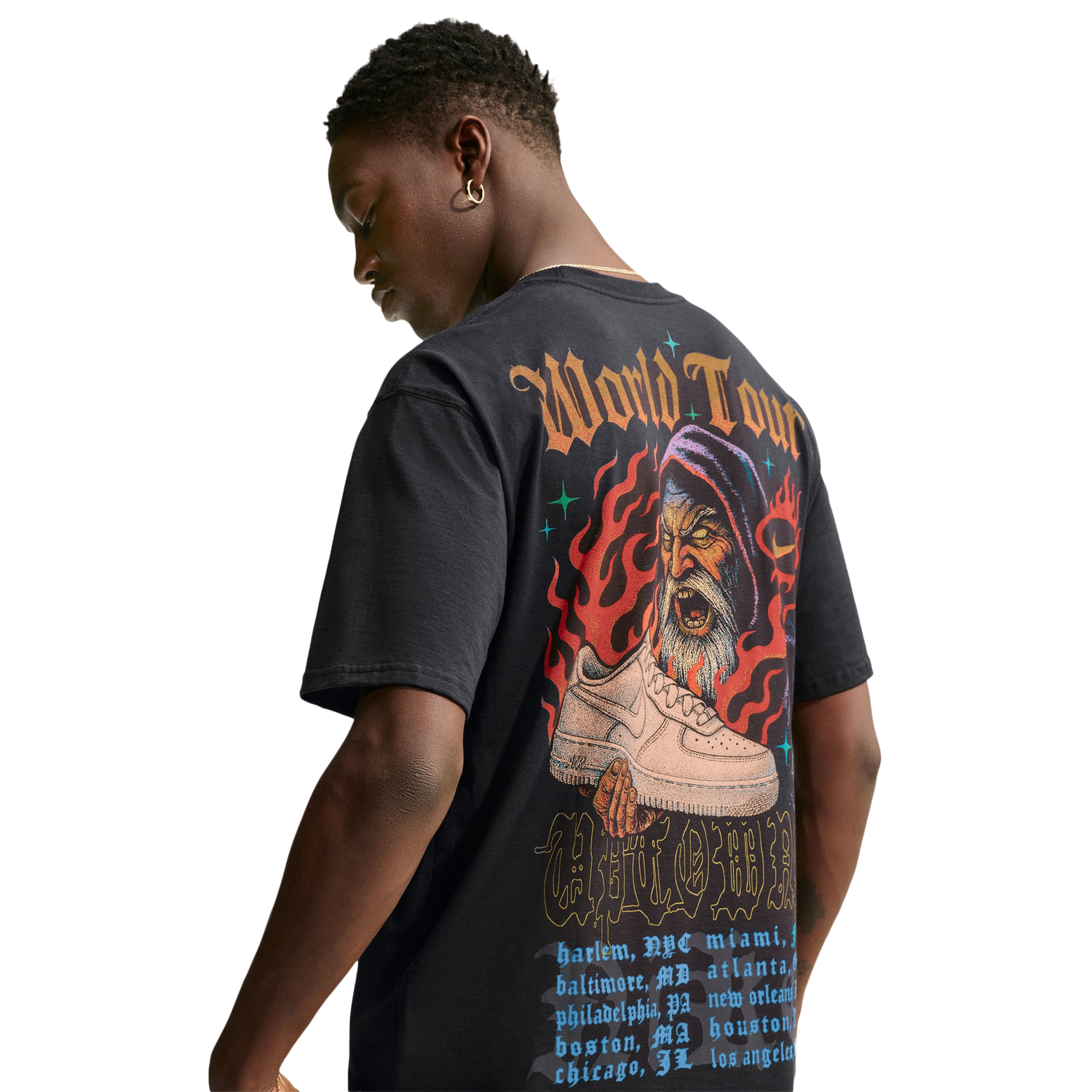 Nike Unseen Hours Loose T-Shirt - Men's - Black/Yellow
