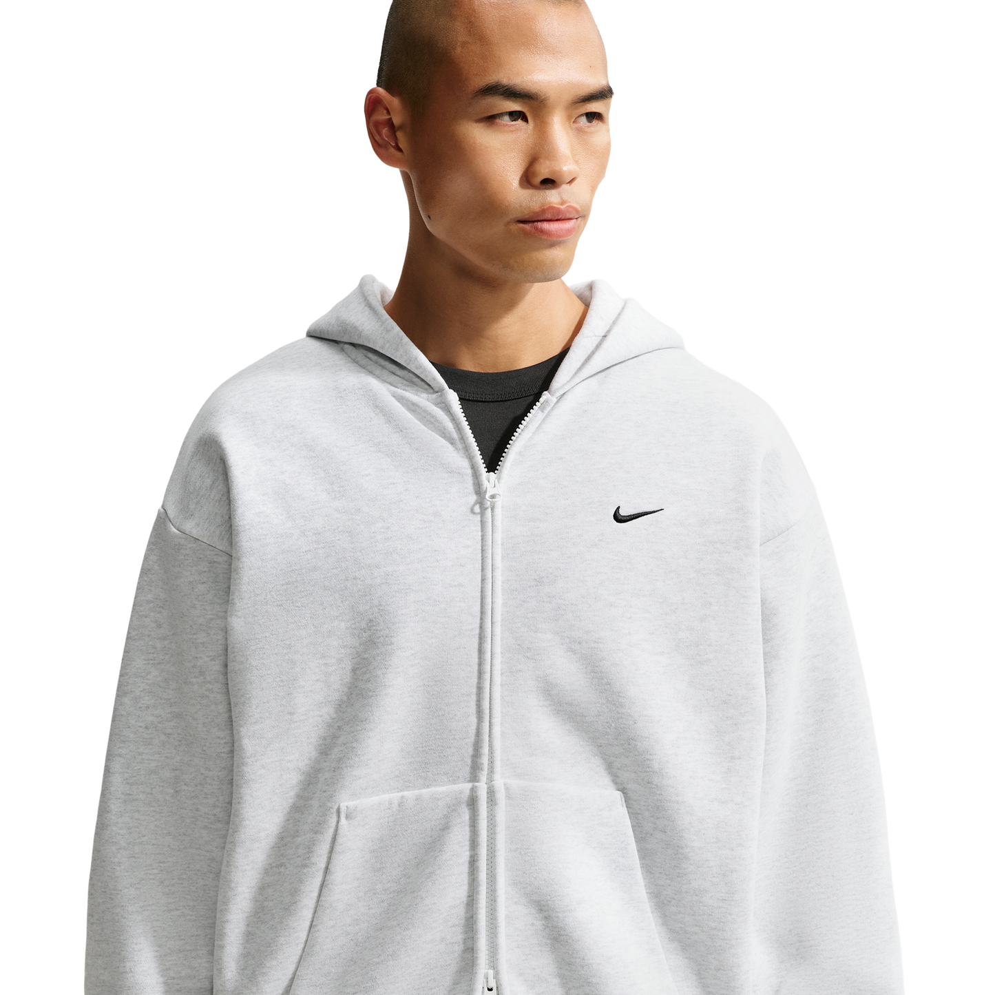 Nike Solo Basketball Full Zip Concept Hoodie - Men's - Black/Birch Heather