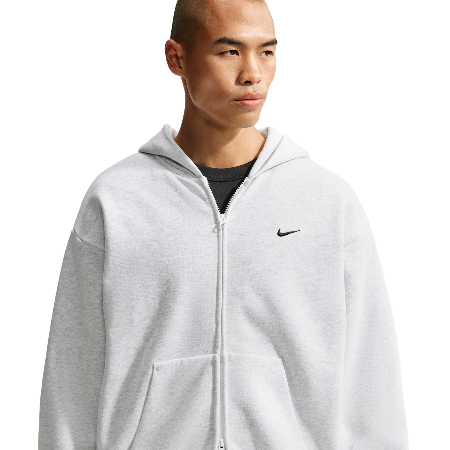 Nike Solo Basketball Full Zip Concept Hoodie - Men's - Black/Birch Heather