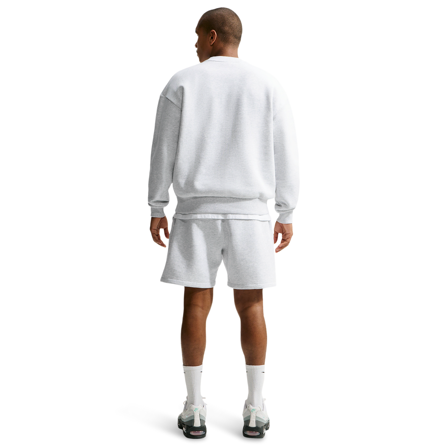 Nike Solo Basketball Long Sleeve Concept Crew - Men's - Birch Heather/Black