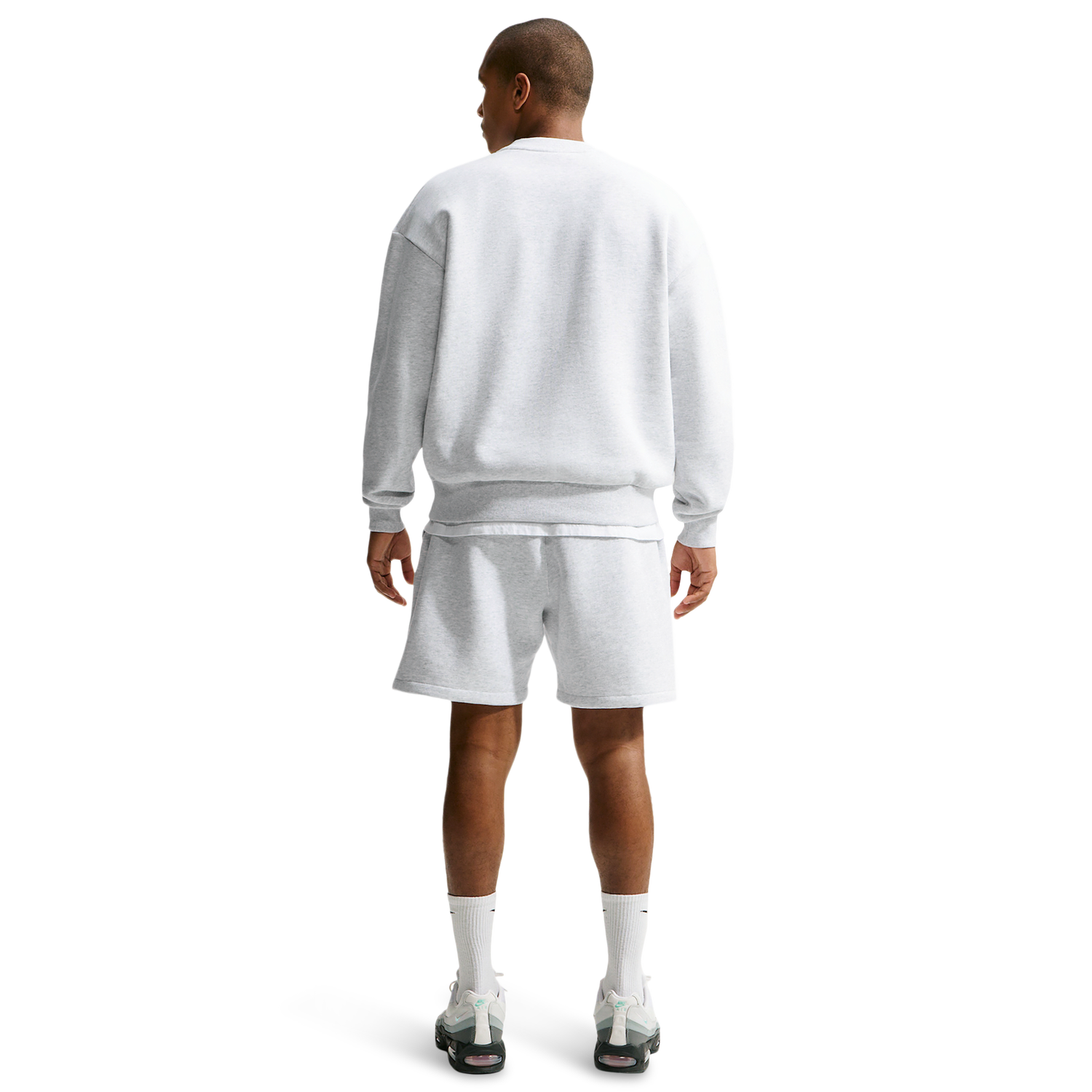 Nike Solo Basketball Long Sleeve Concept Crew - Men's - Birch Heather/Black