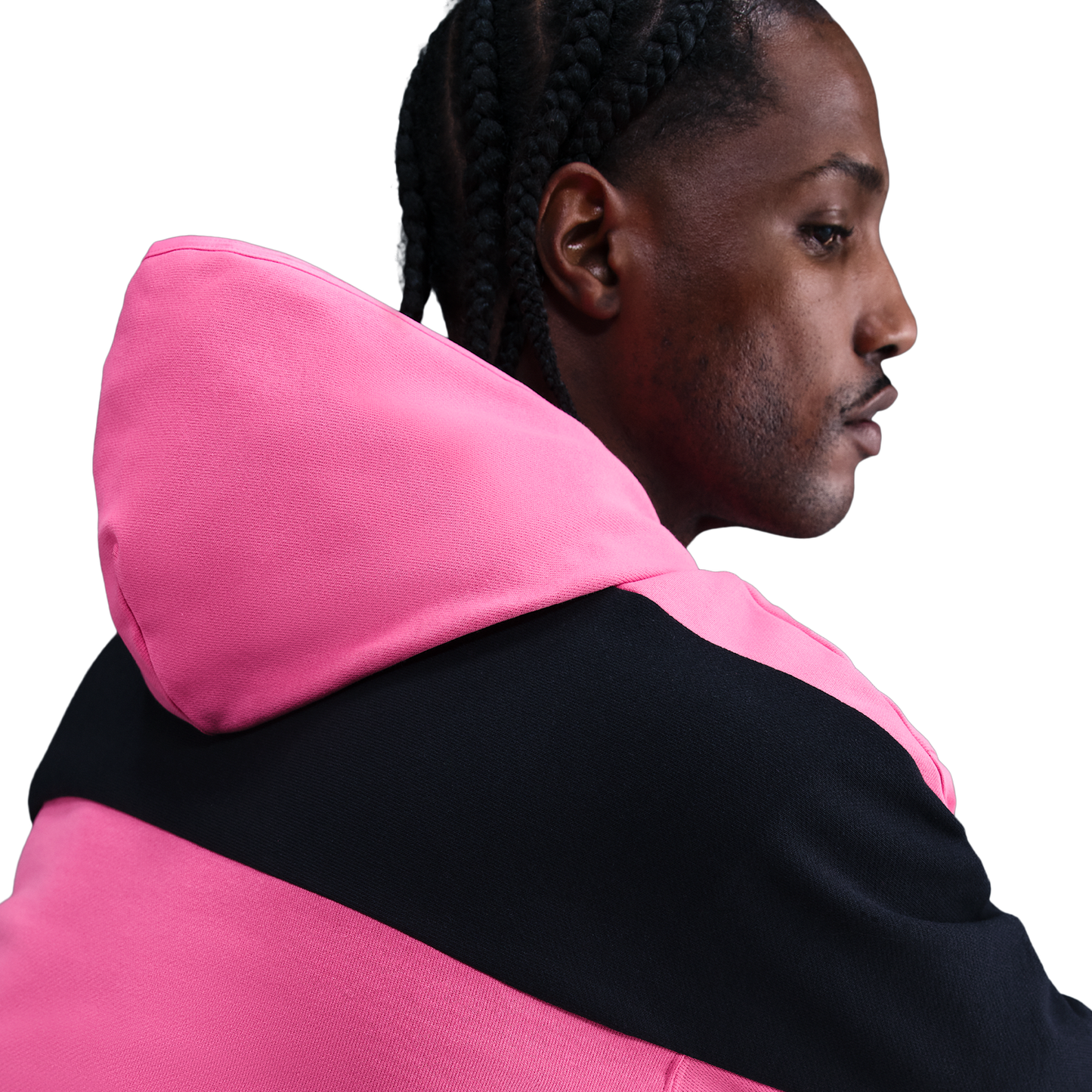 Nike Air Fleece Pullover Hoodie BFT - Men's - Pinksicle/Black/Black