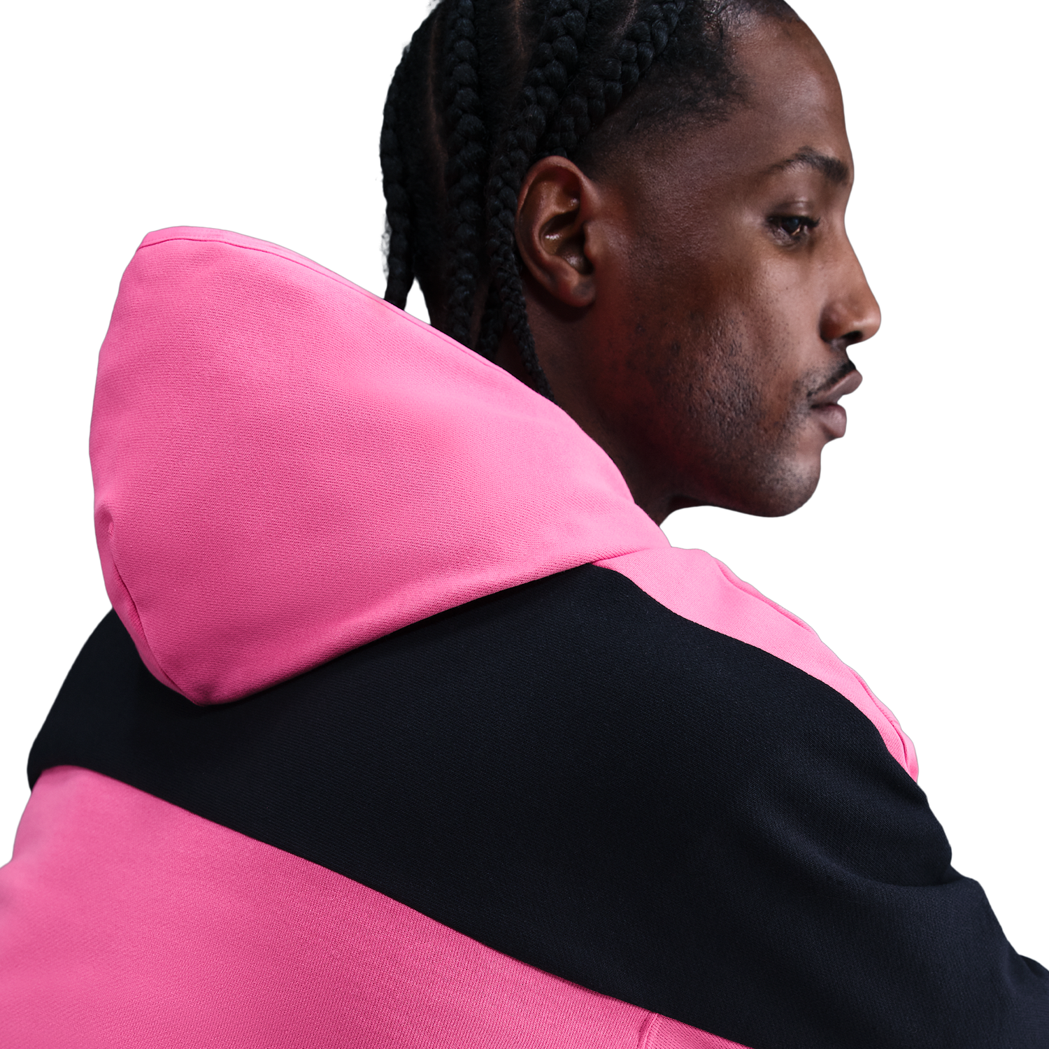 Nike Air Fleece Pullover Hoodie BFT - Men's - Pinksicle/Black/Black