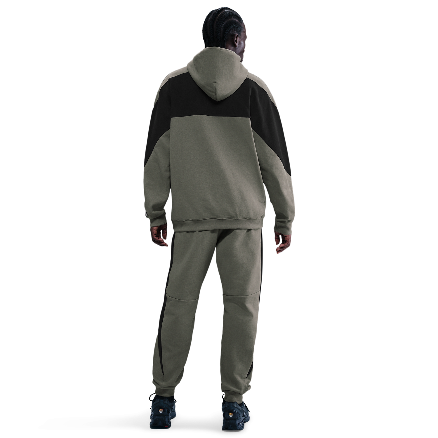 Nike Air Fleece Joggers - Men's - Black/Black/Light Army