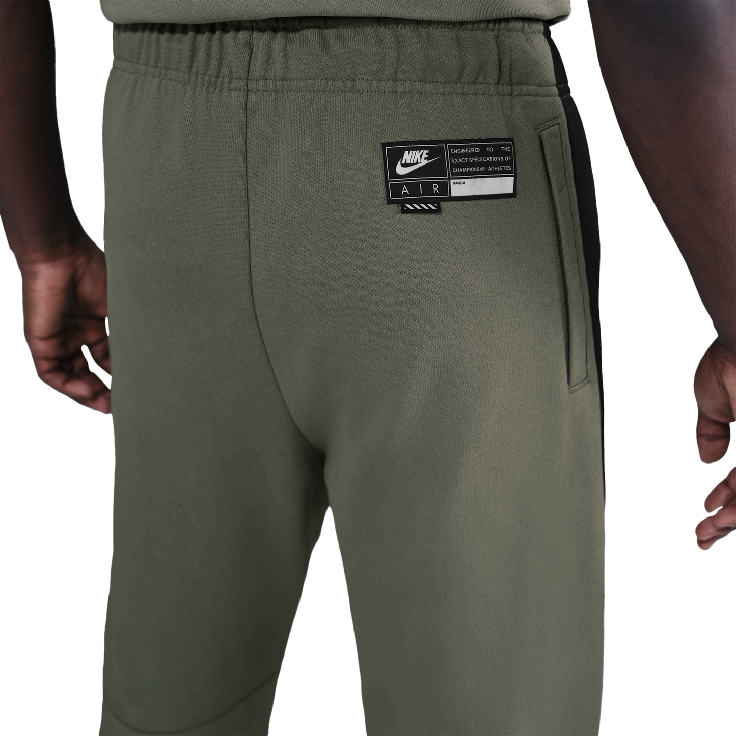 Nike Air Fleece Joggers - Men's - Black/Black/Light Army