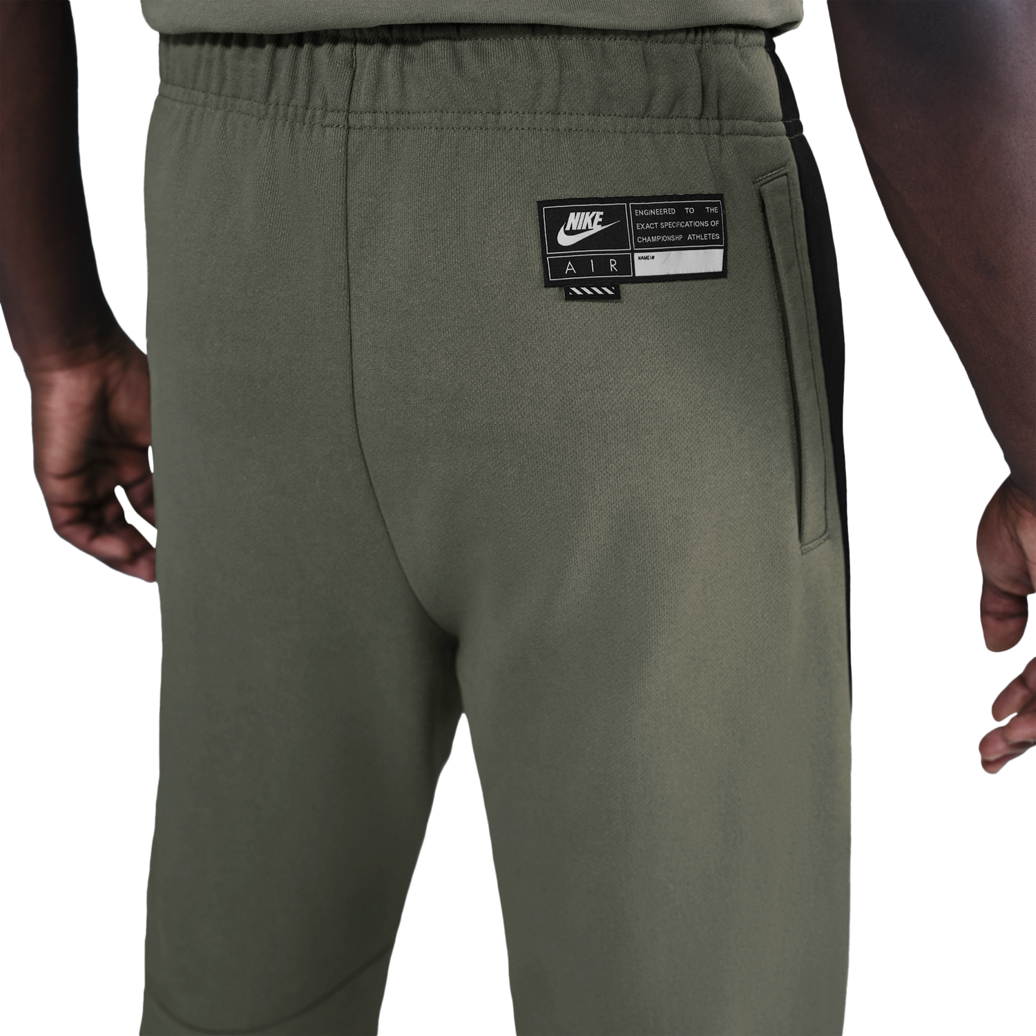 Nike Air Fleece Joggers - Men's - Black/Black/Light Army