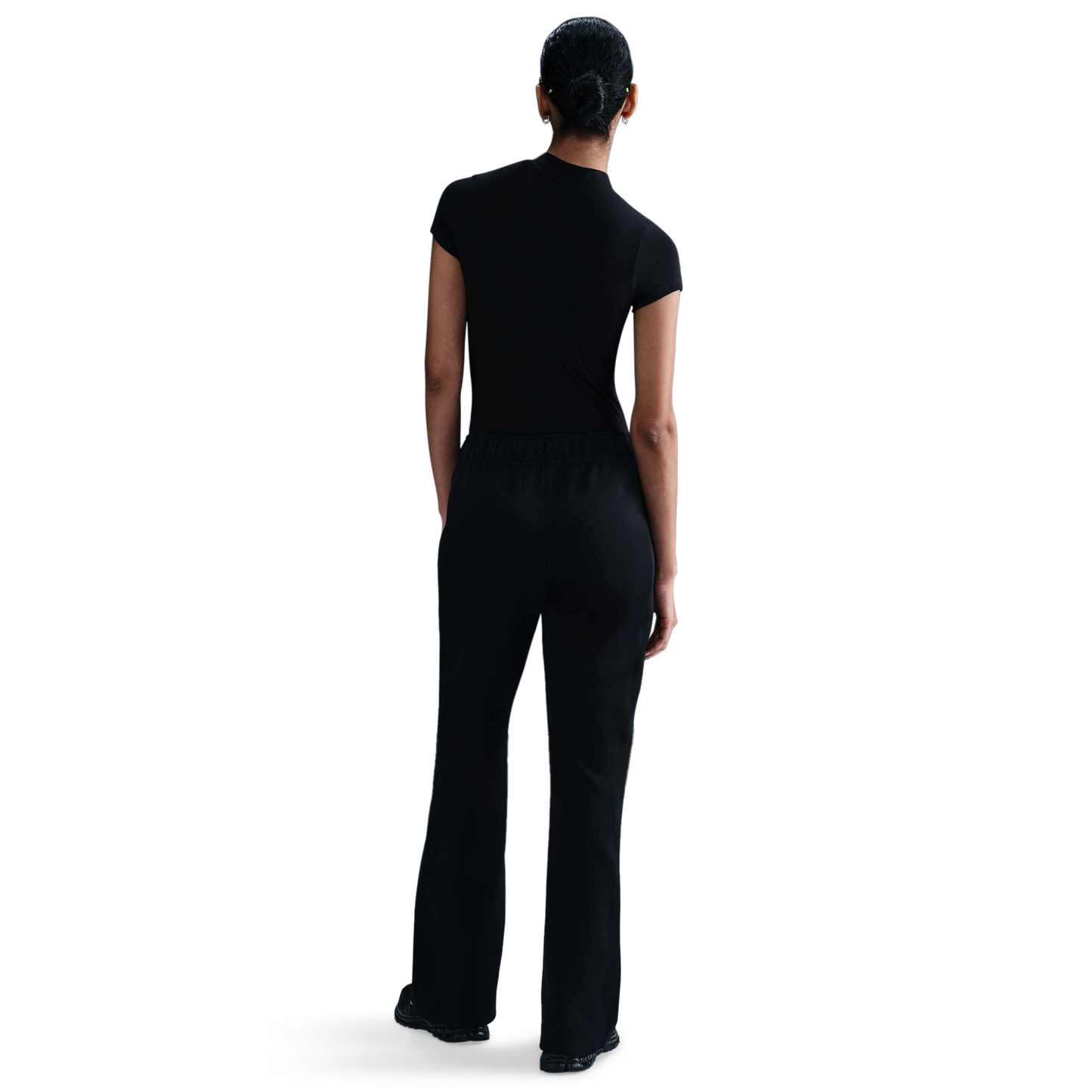Nike NSW WR Mid Rise Poly Knit Pants - Women's - White/Black